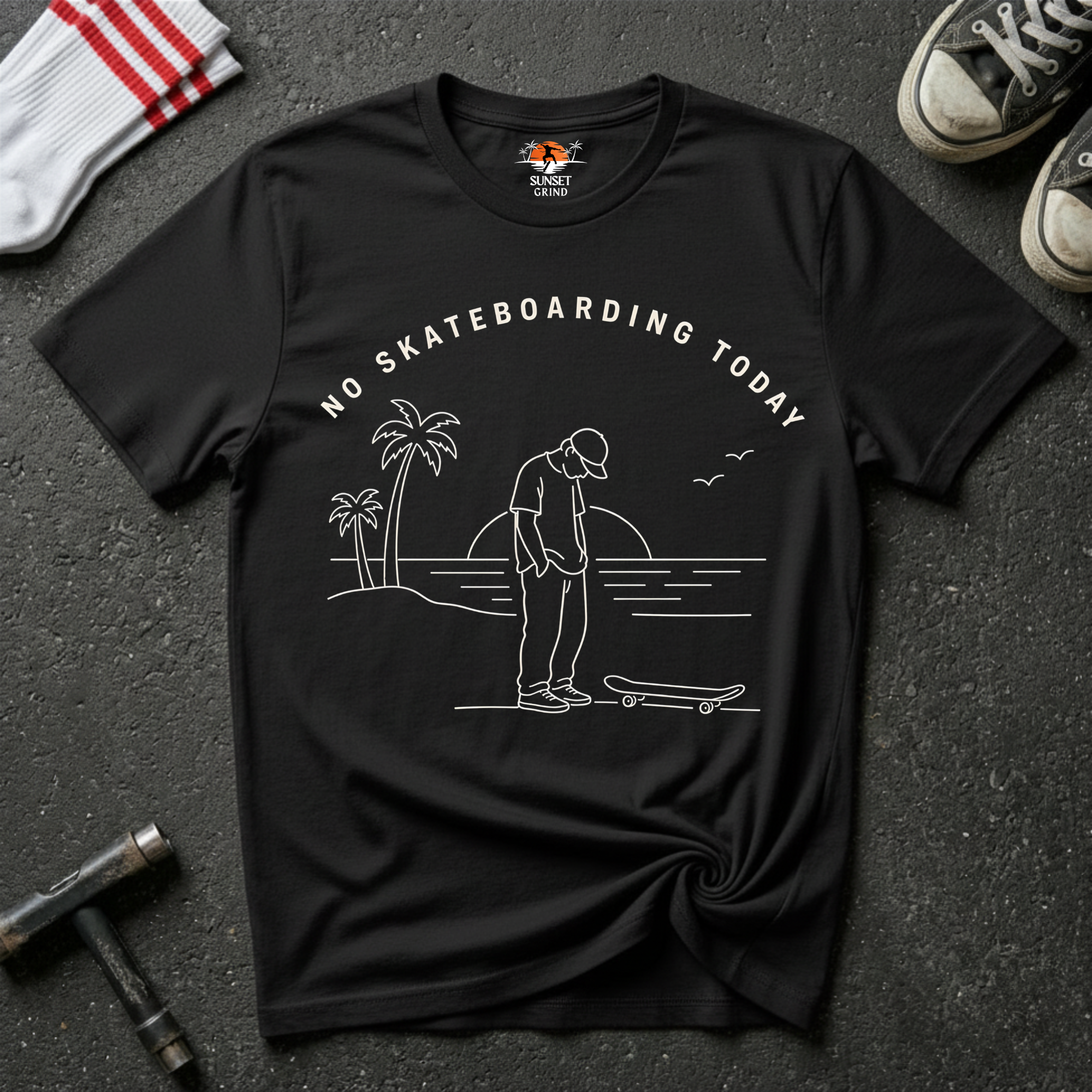 NO SKATEBOARDING TODAY T-Shirt