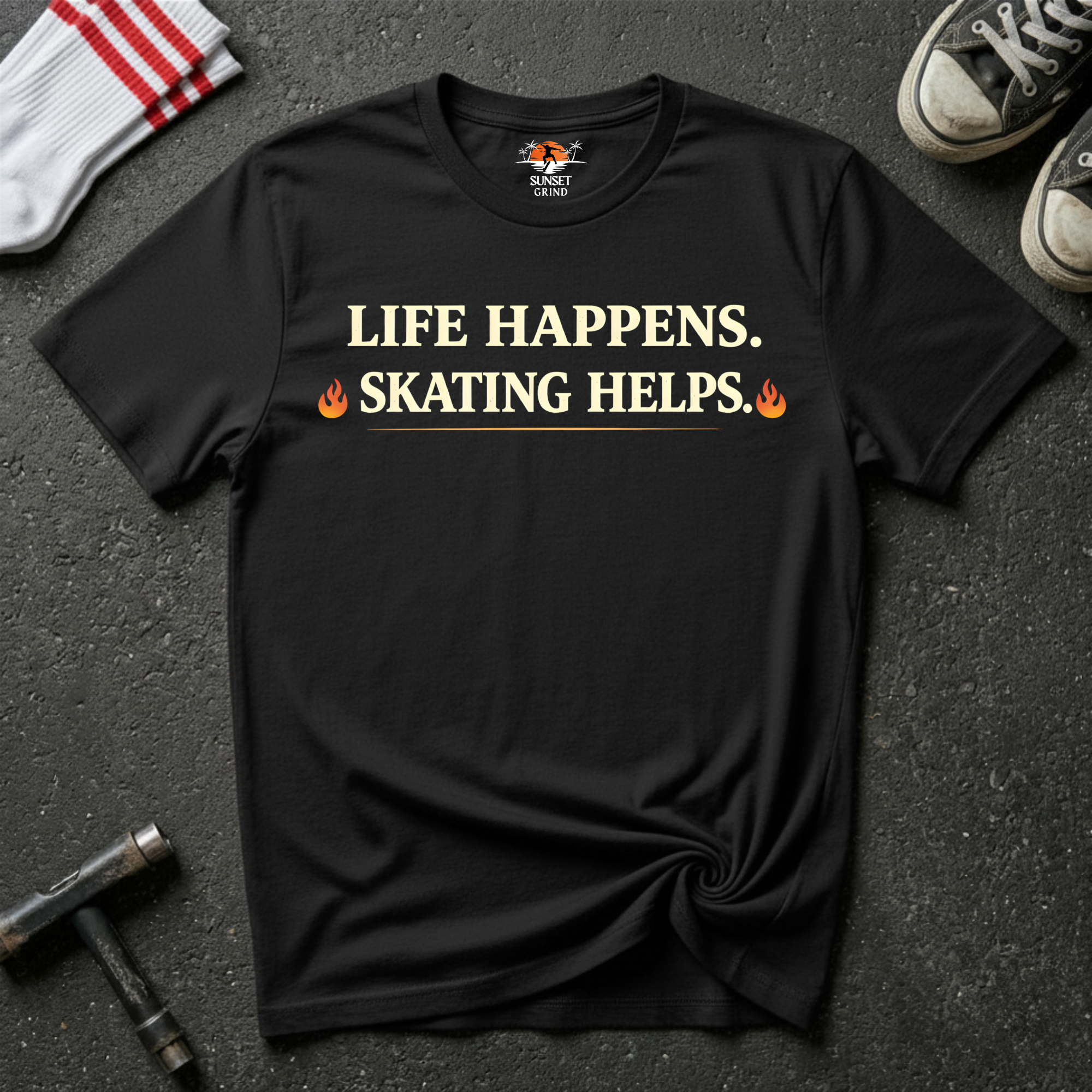 SKATING HELPS T-Shirt