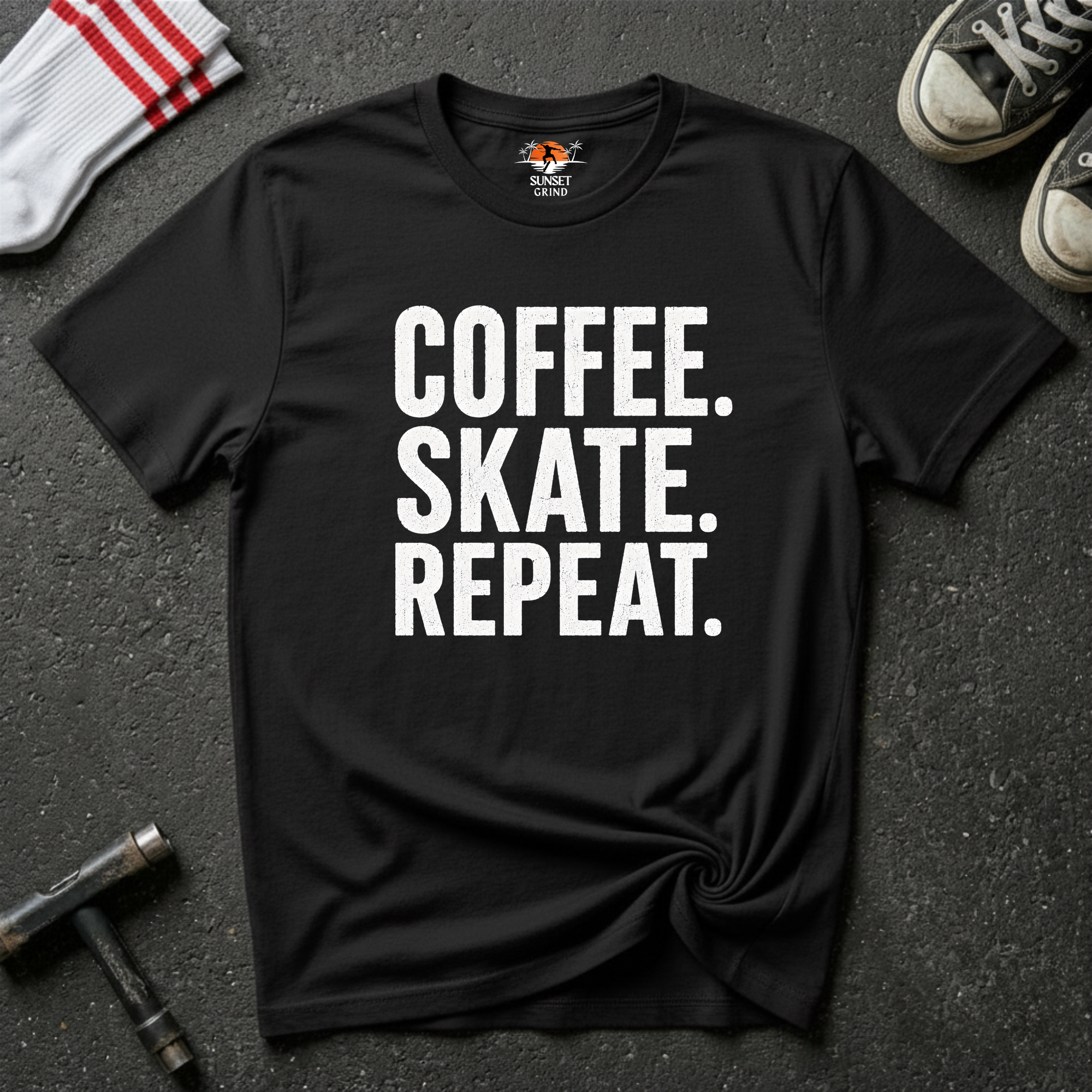 COFFEE.SKATE.REPEAT T-Shirt