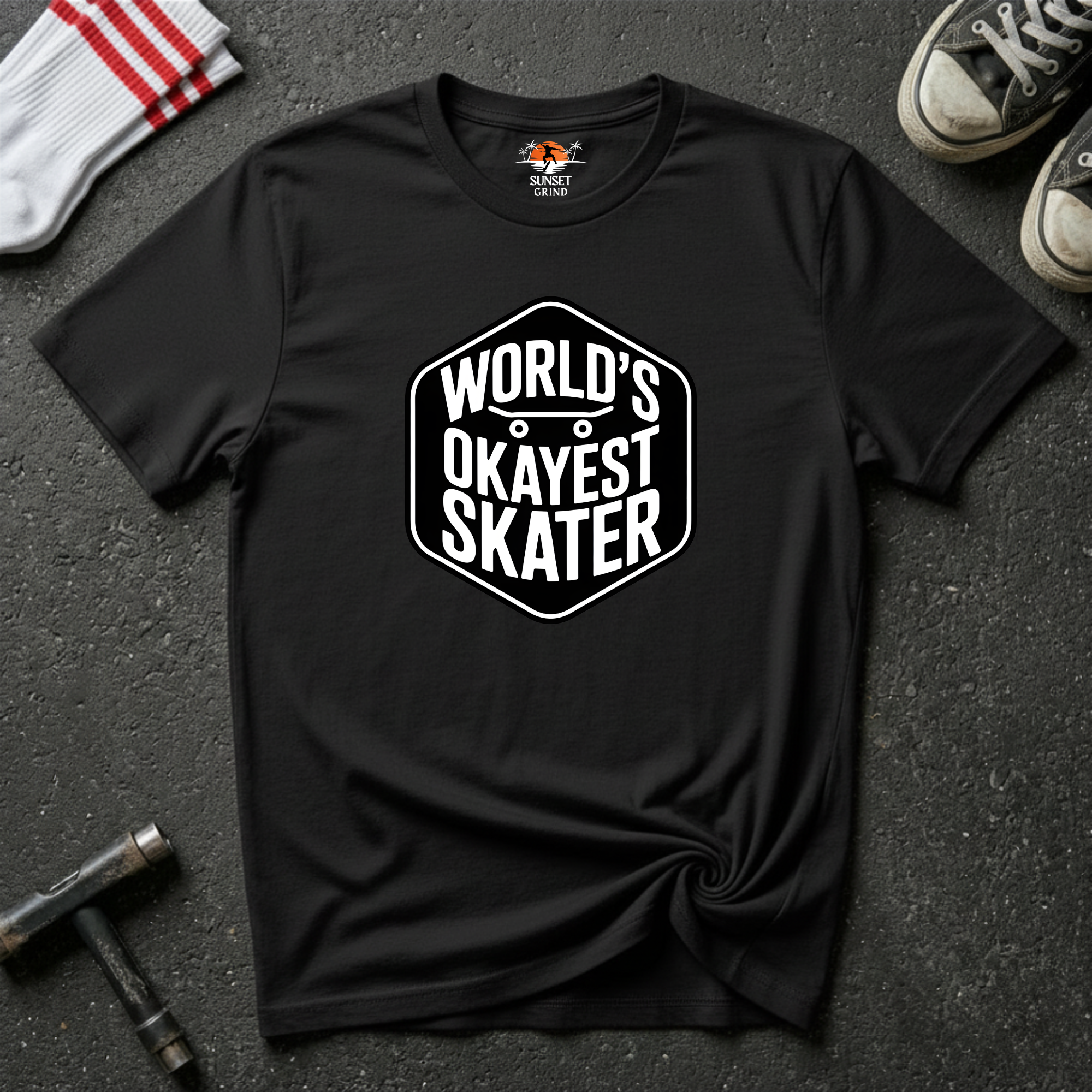 WORLD'S OKAYEST SKATER T-Shirt
