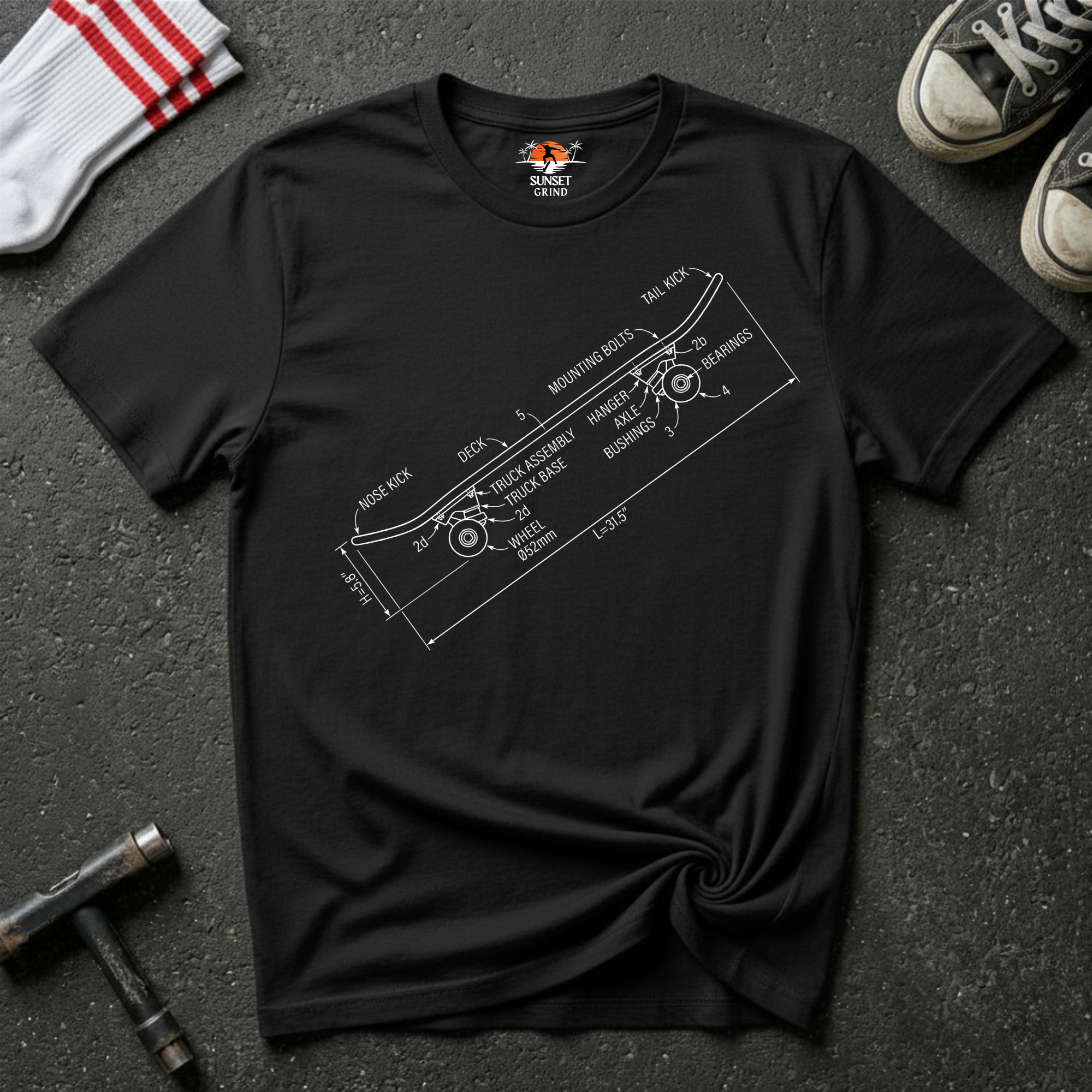 SKATE SKETCH T-Shirt