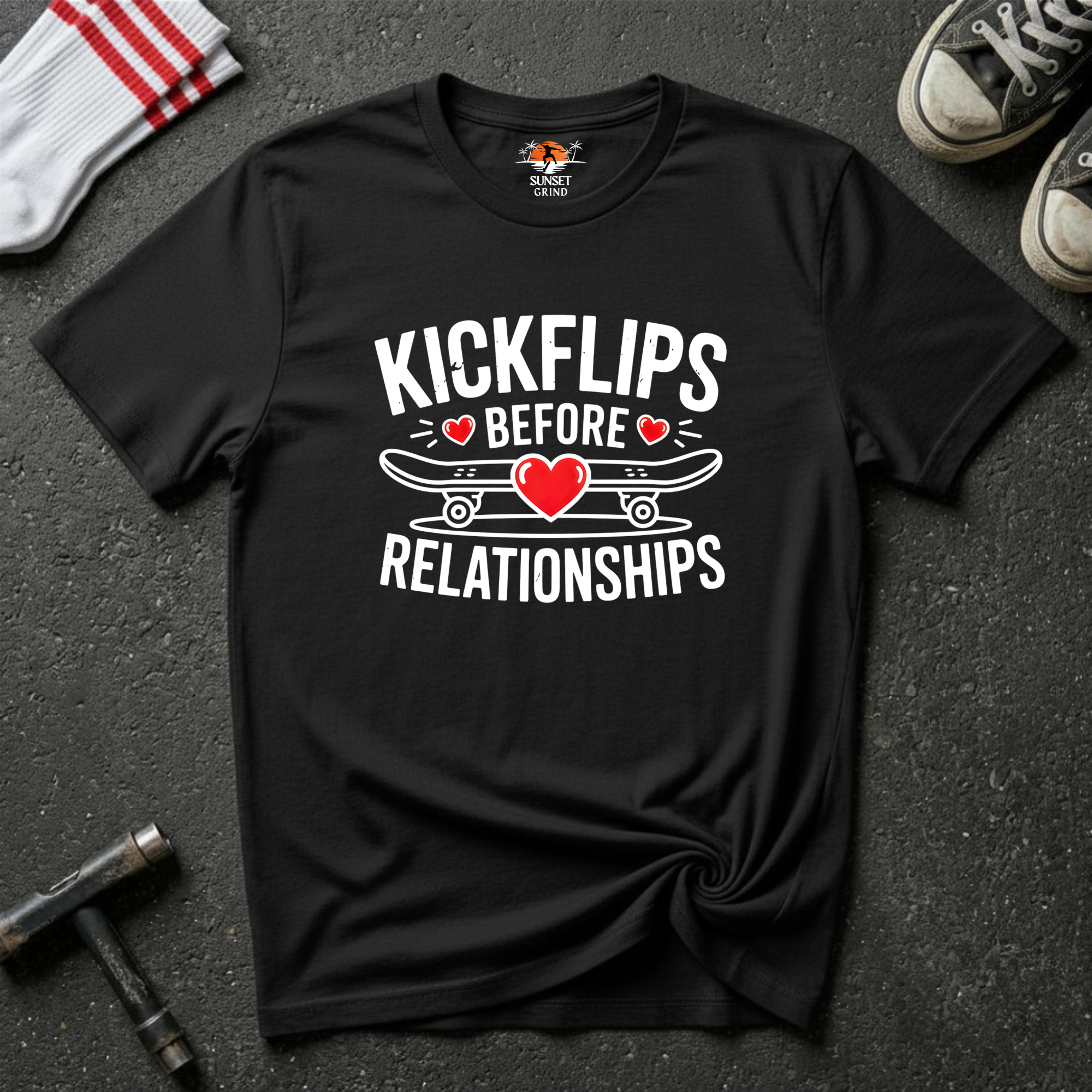 KICKFLIPS BEFORE RELATIONSHIPS T-Shirt