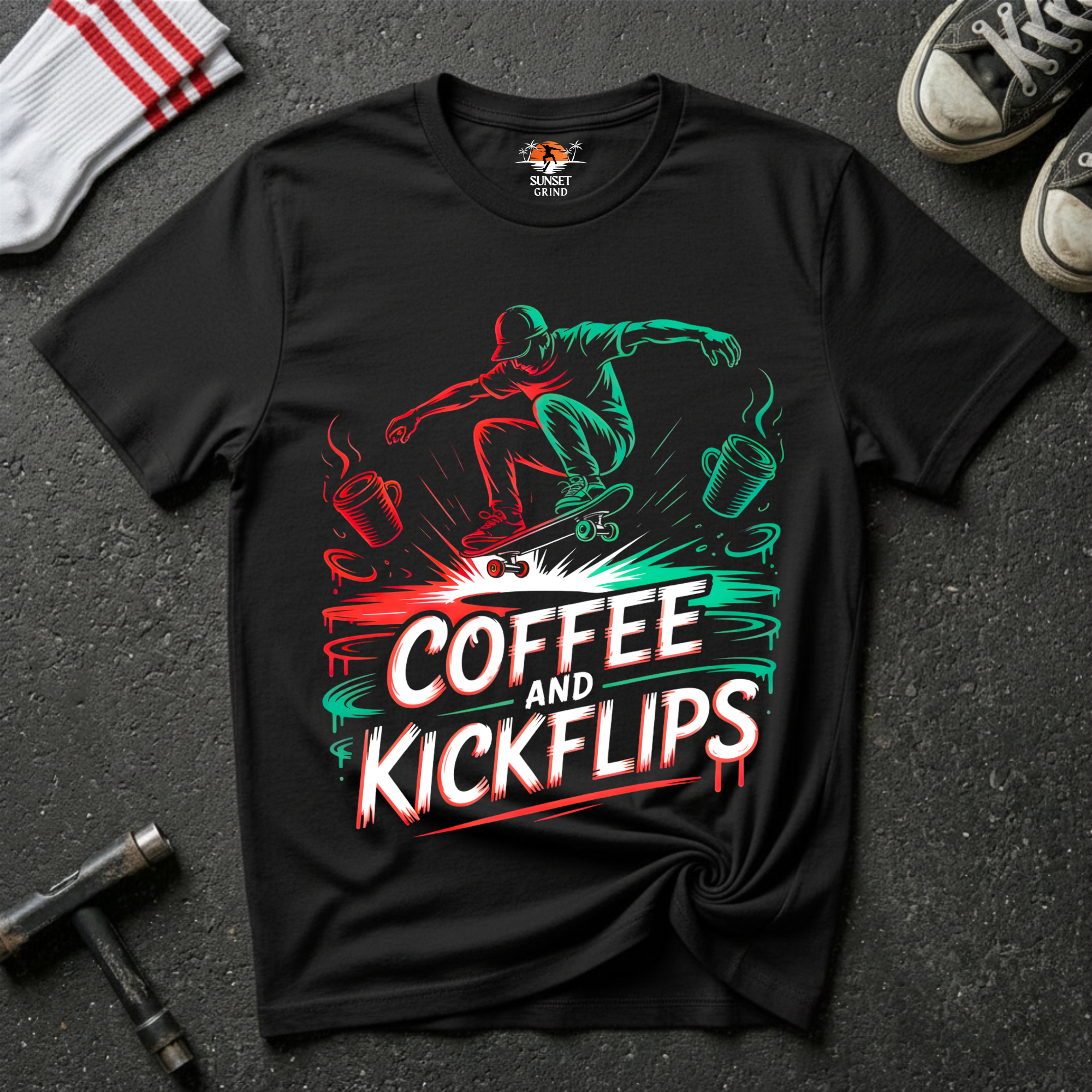 COFFEE AND KICKFLIPS T-Shirt
