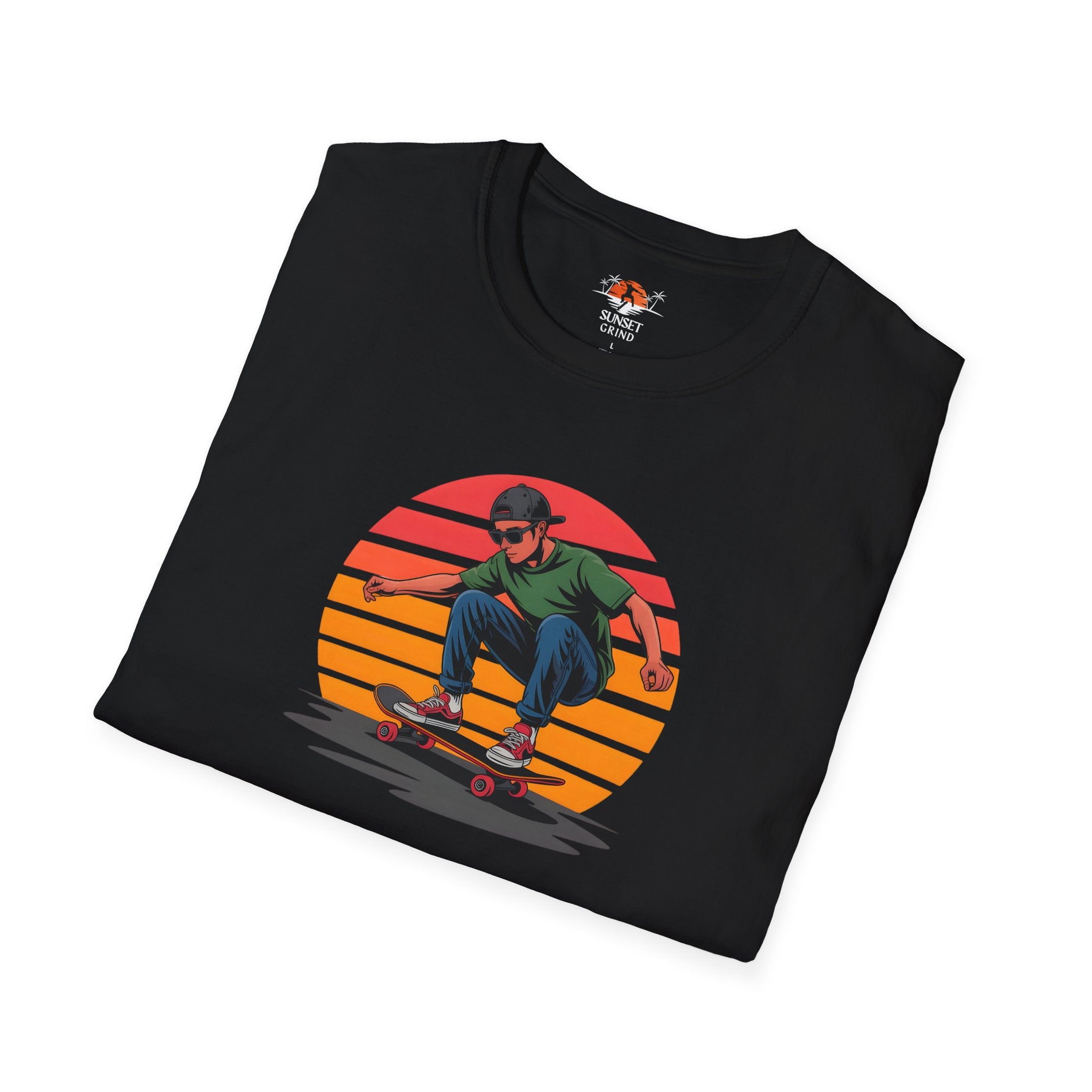 SKATEBOARDING VINTAGE RETRO SUNSET T-Shirt