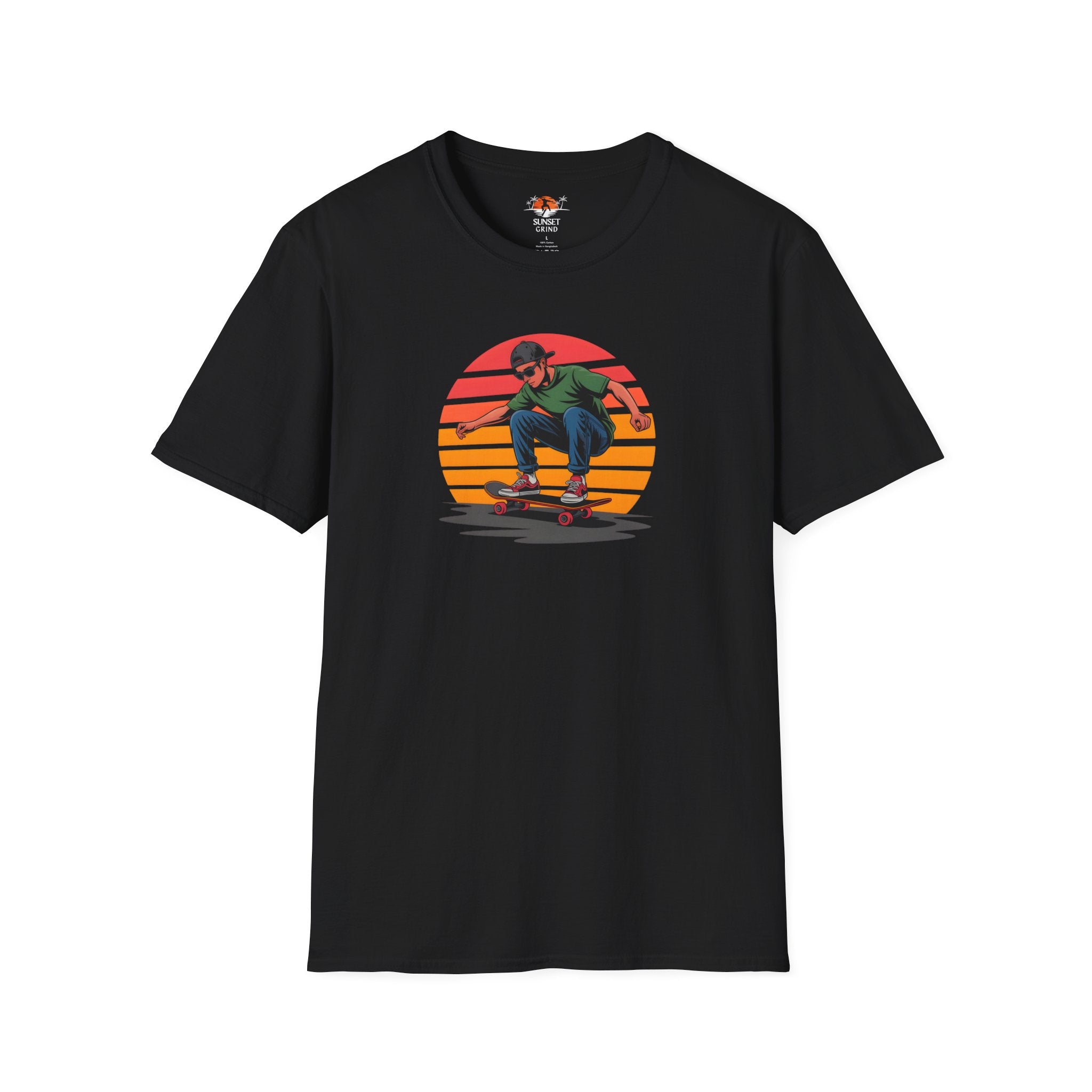 SKATEBOARDING VINTAGE RETRO SUNSET T-Shirt