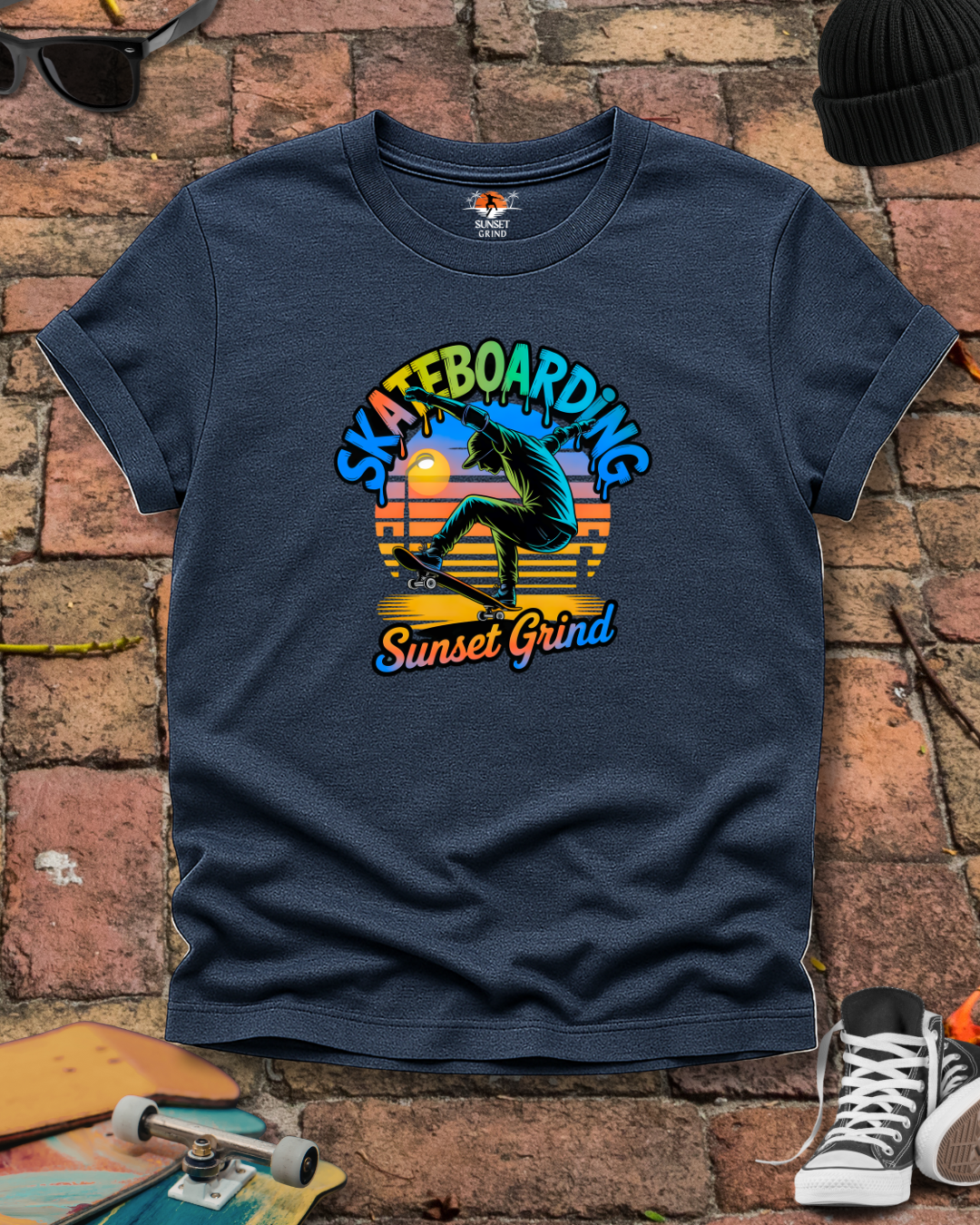 SKATEBOARDING SUNSET GRIND 2 T-Shirt