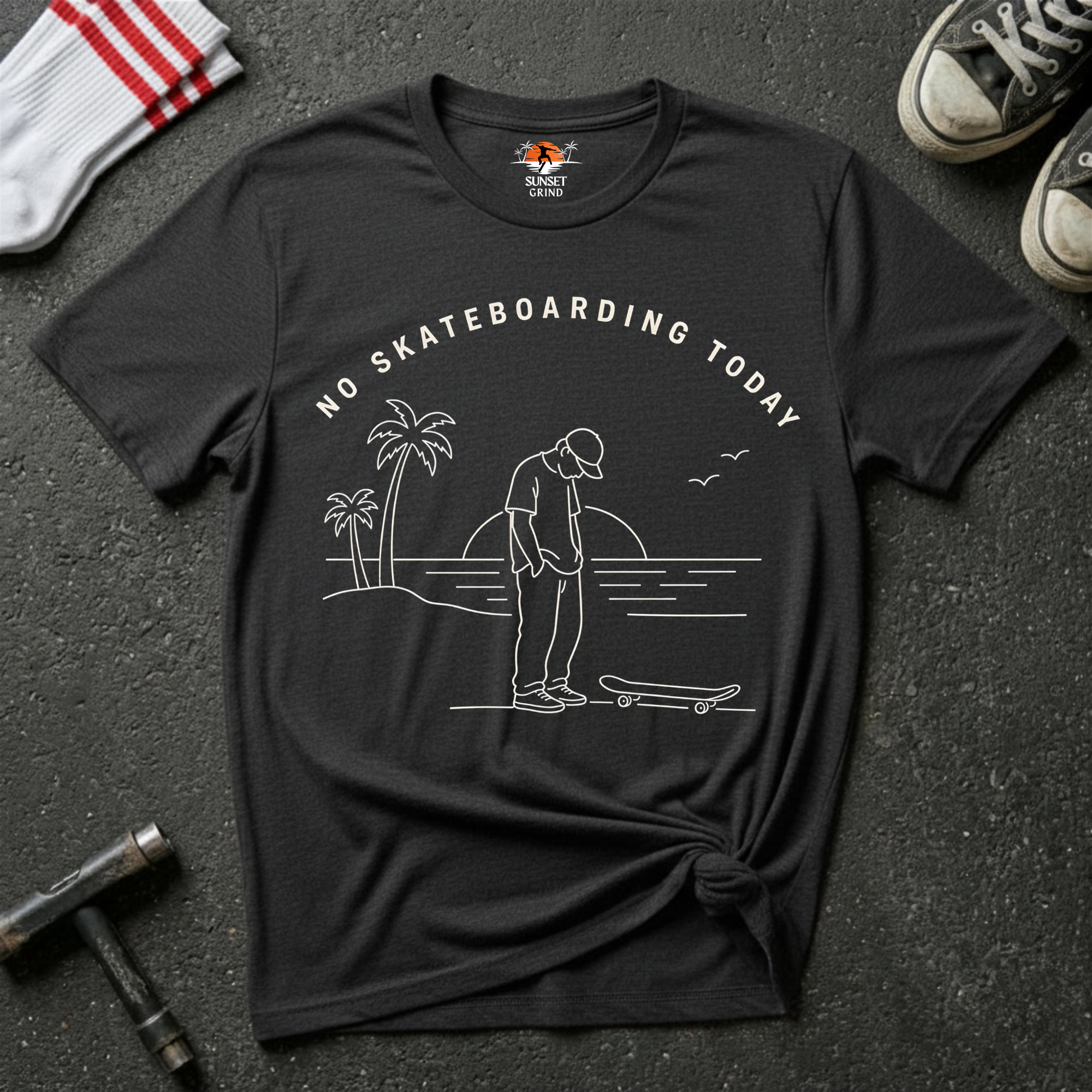 NO SKATEBOARDING TODAY T-Shirt