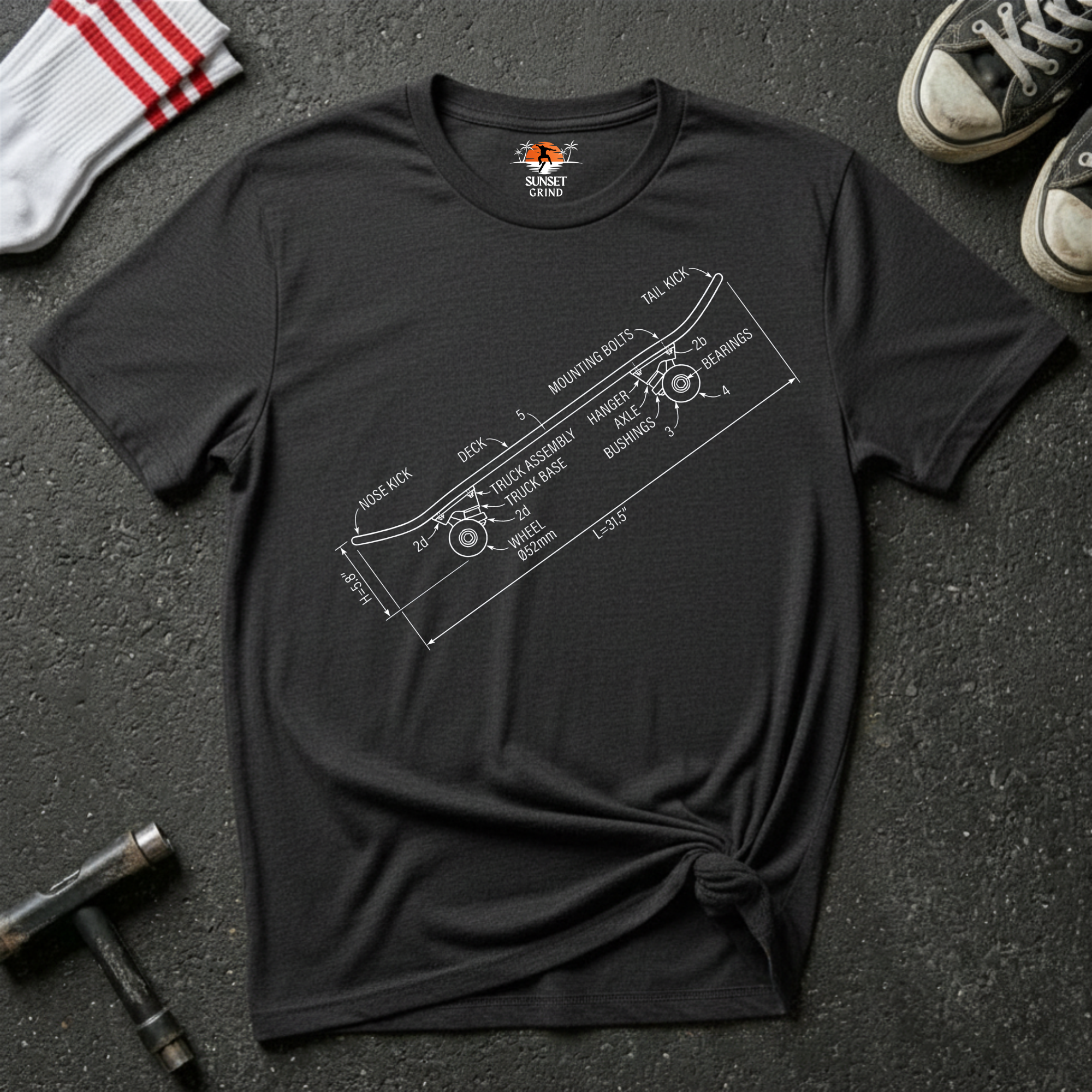SKATE SKETCH T-Shirt