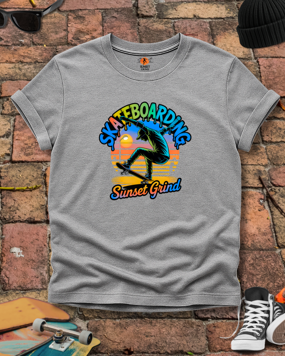 SKATEBOARDING SUNSET GRIND 2 T-Shirt