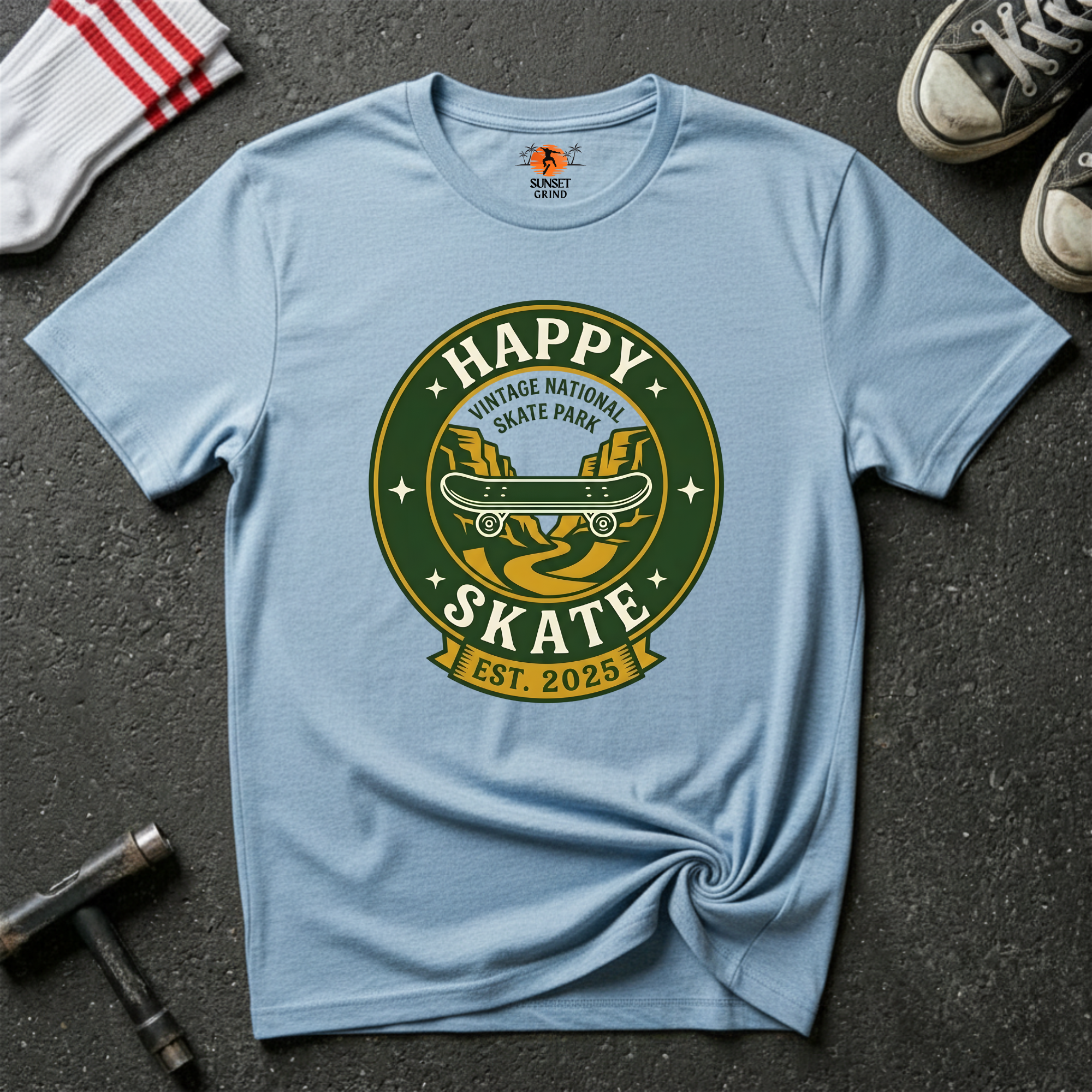 HAPPY SKATE-VINTAGE T-Shirt