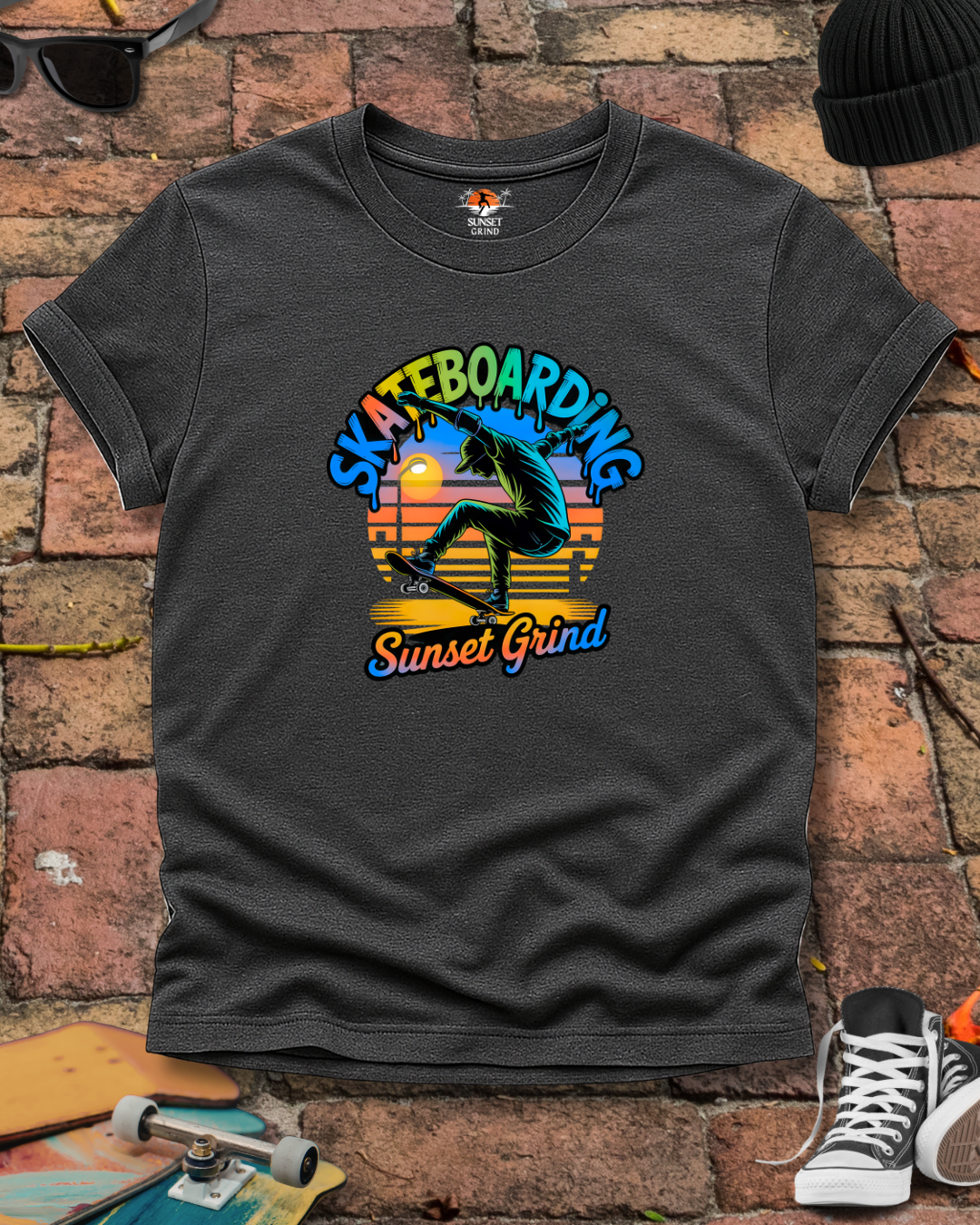 SKATEBOARDING SUNSET GRIND 2 T-Shirt