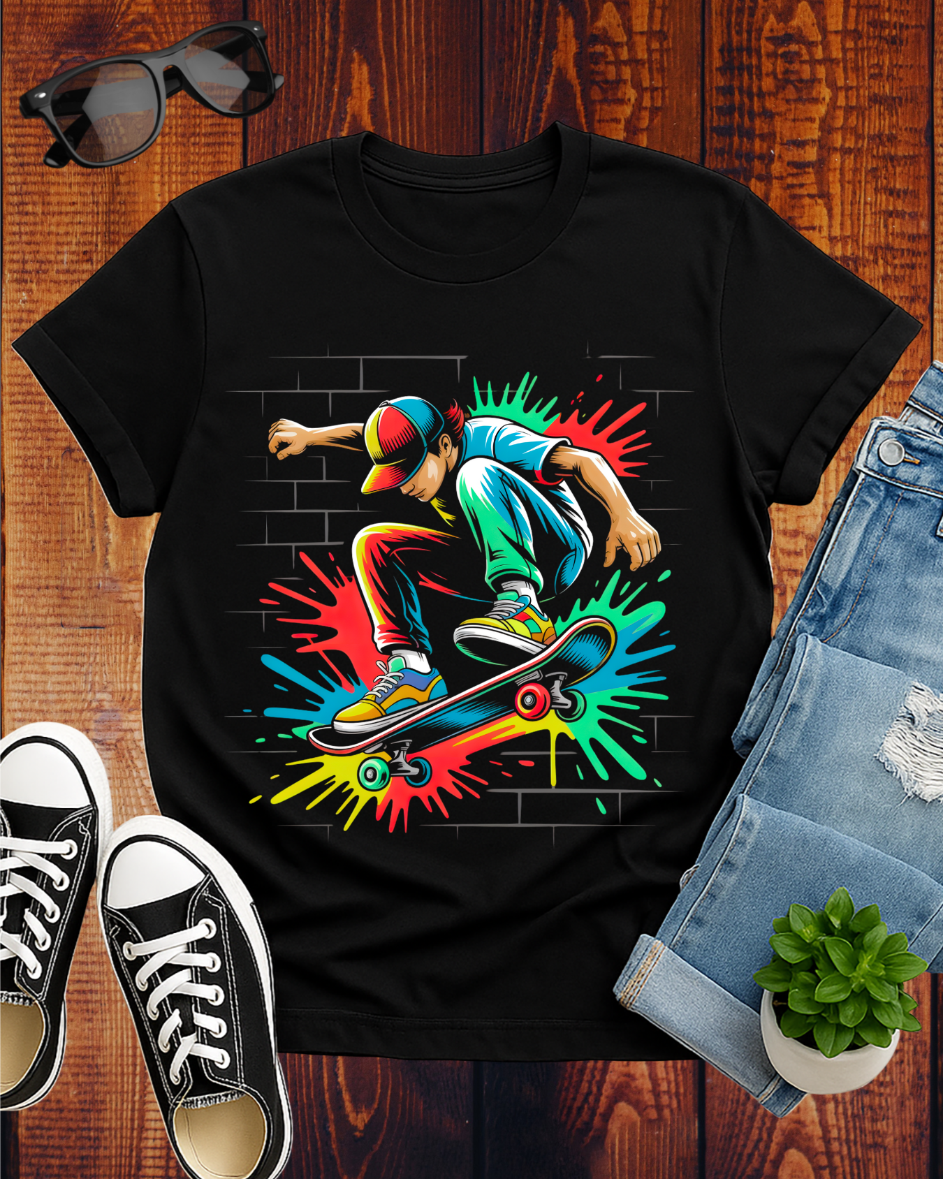 SKATEBOARDER SPLASH 2 T-Shirt