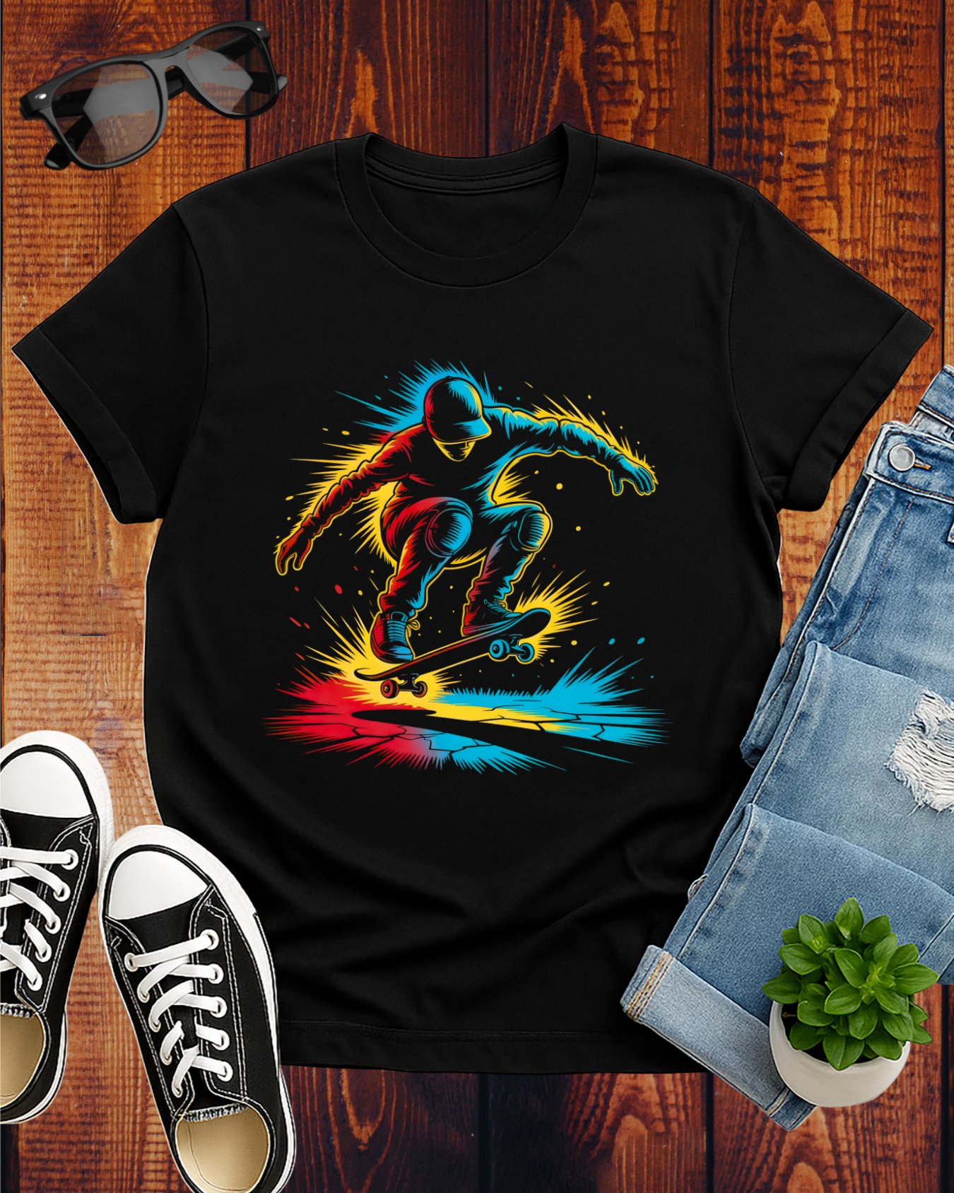 SKATEBOARDER SPLASH T-Shirt