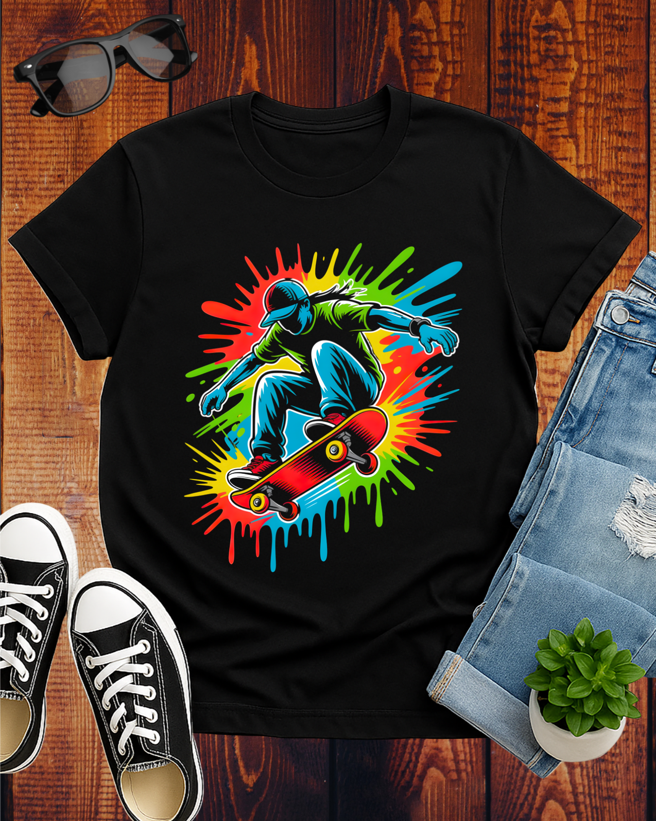 NEON SKATEBOARDER T-Shirt