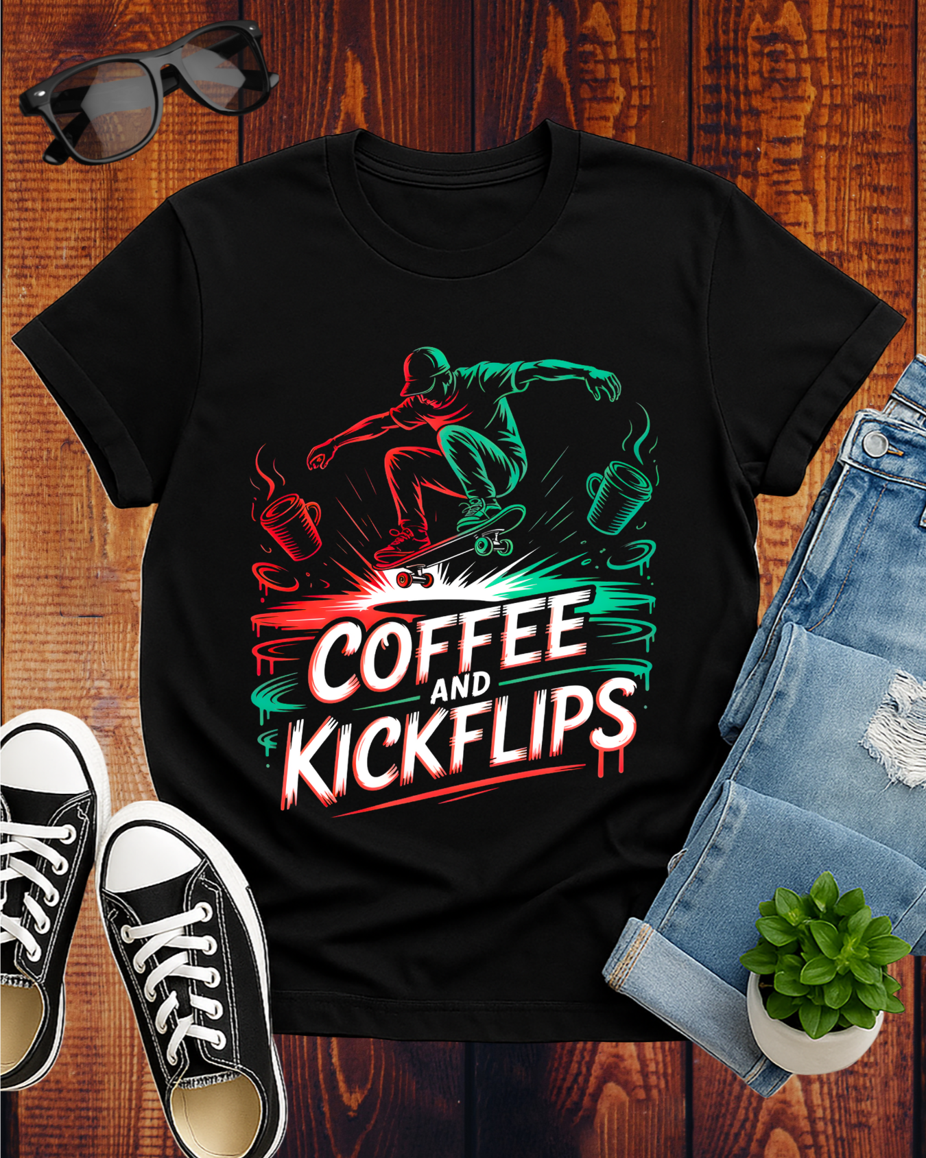COFFEE AND KICKFLIPS T-Shirt