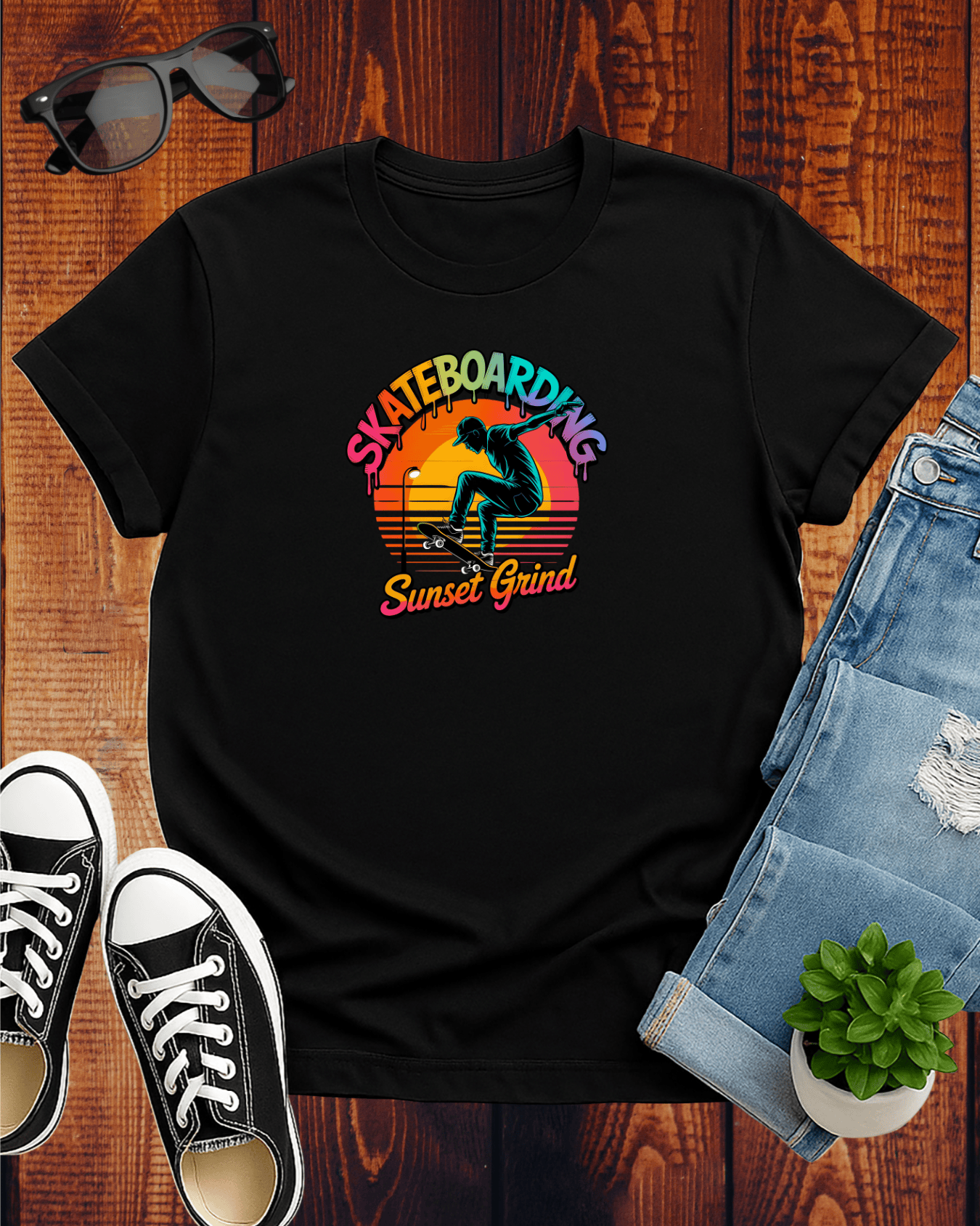 SKATEBOARDING SUNSET GRIND T-Shirt