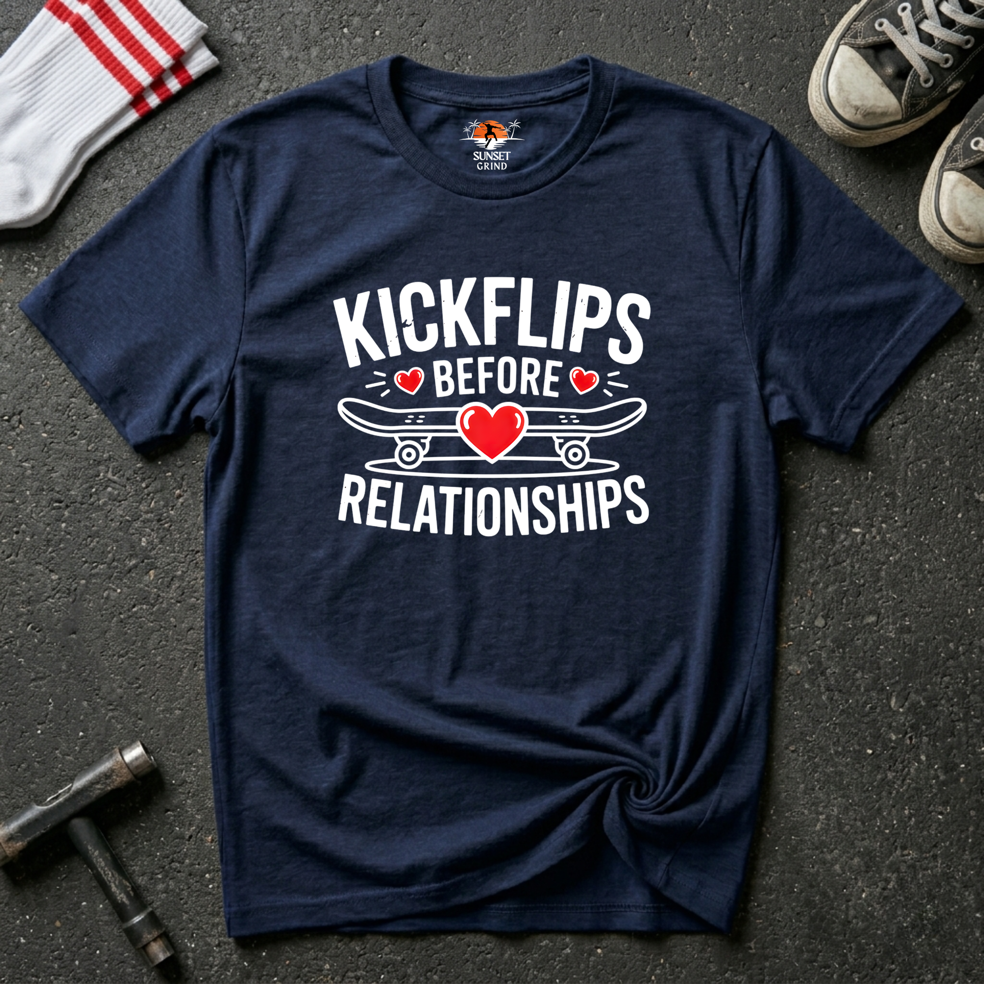KICKFLIPS BEFORE RELATIONSHIPS T-Shirt