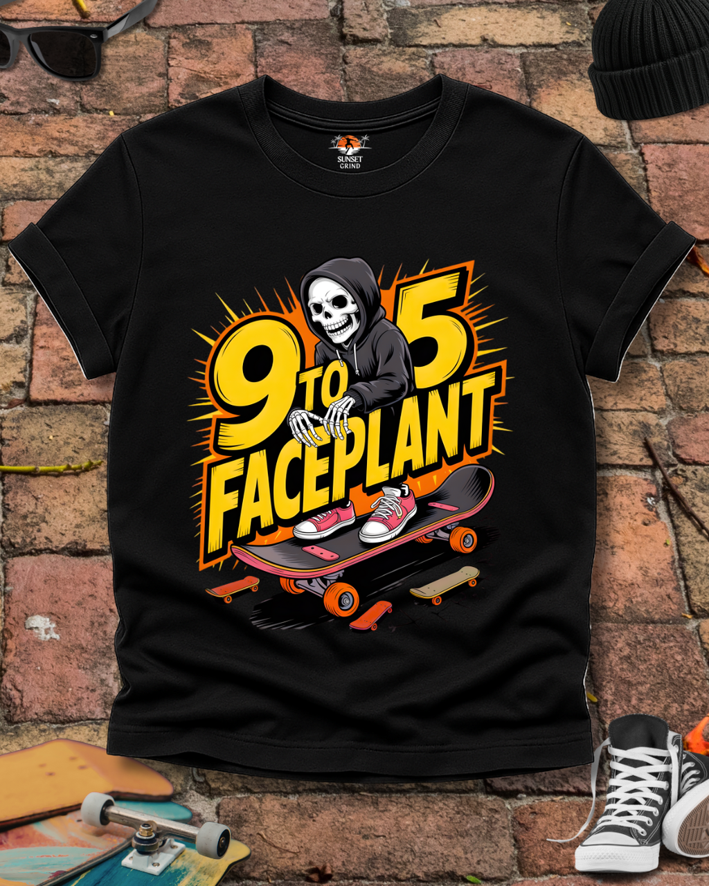 9 TO 5 FACEPLANT T-Shirt