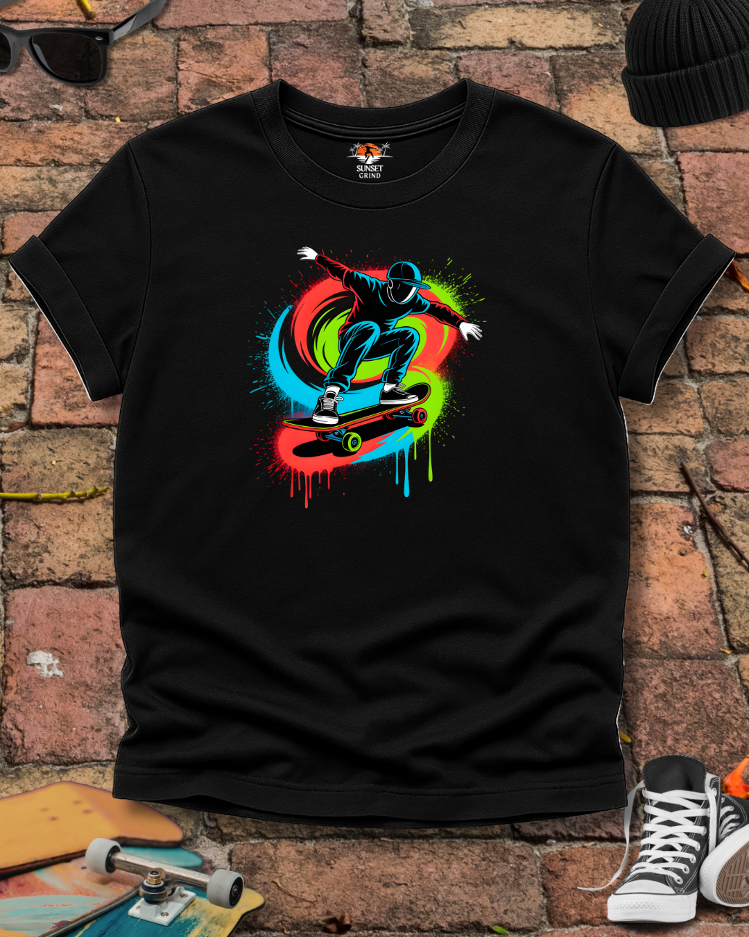 NEON SKATEBOARDER 2 T-Shirt