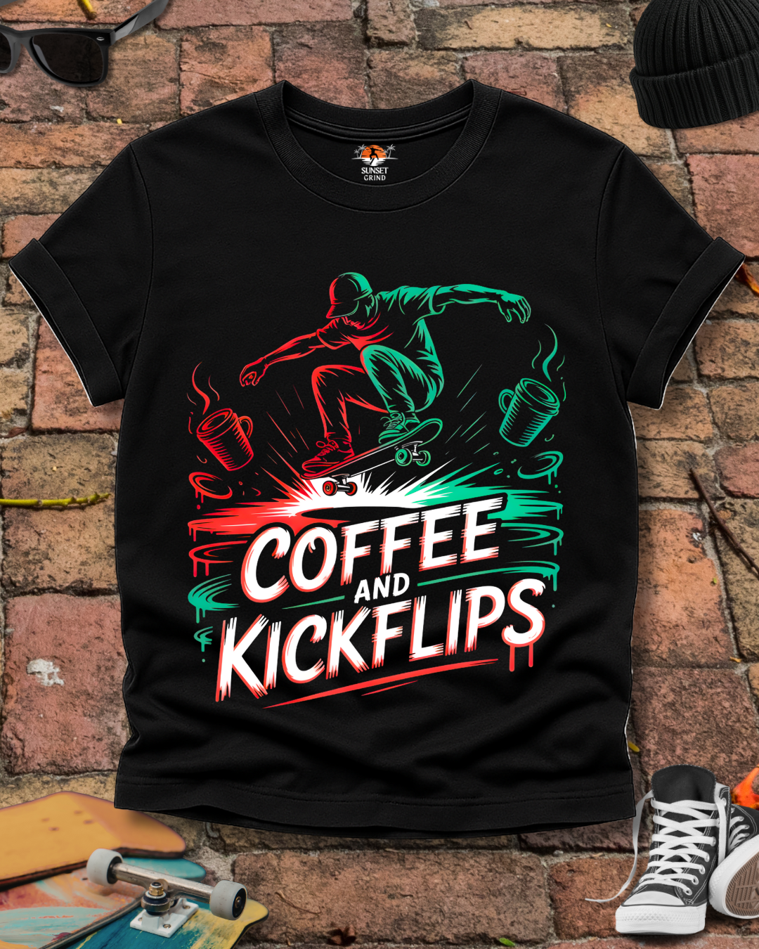 COFFEE AND KICKFLIPS T-Shirt