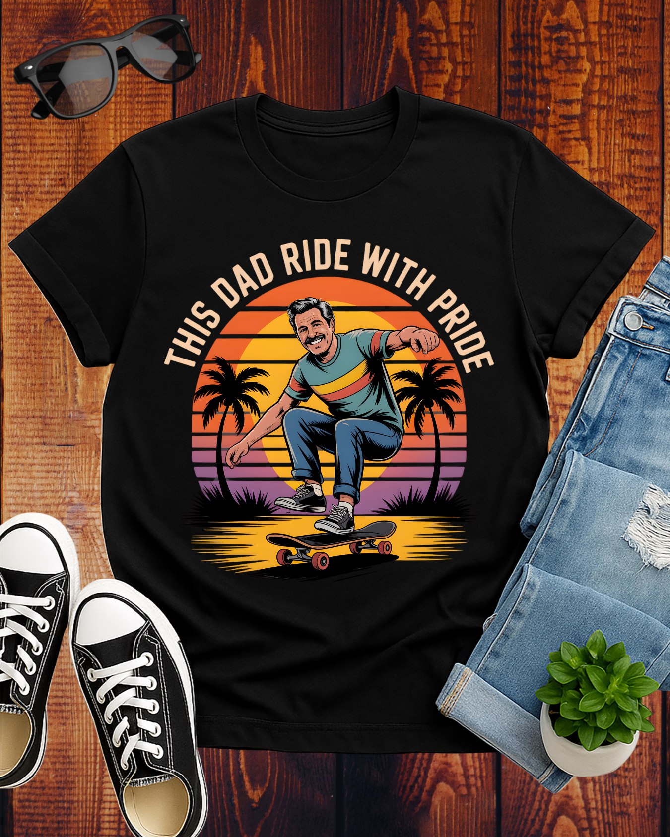 THIS DAD RIDE WITH PRIDE 2 T-Shirt