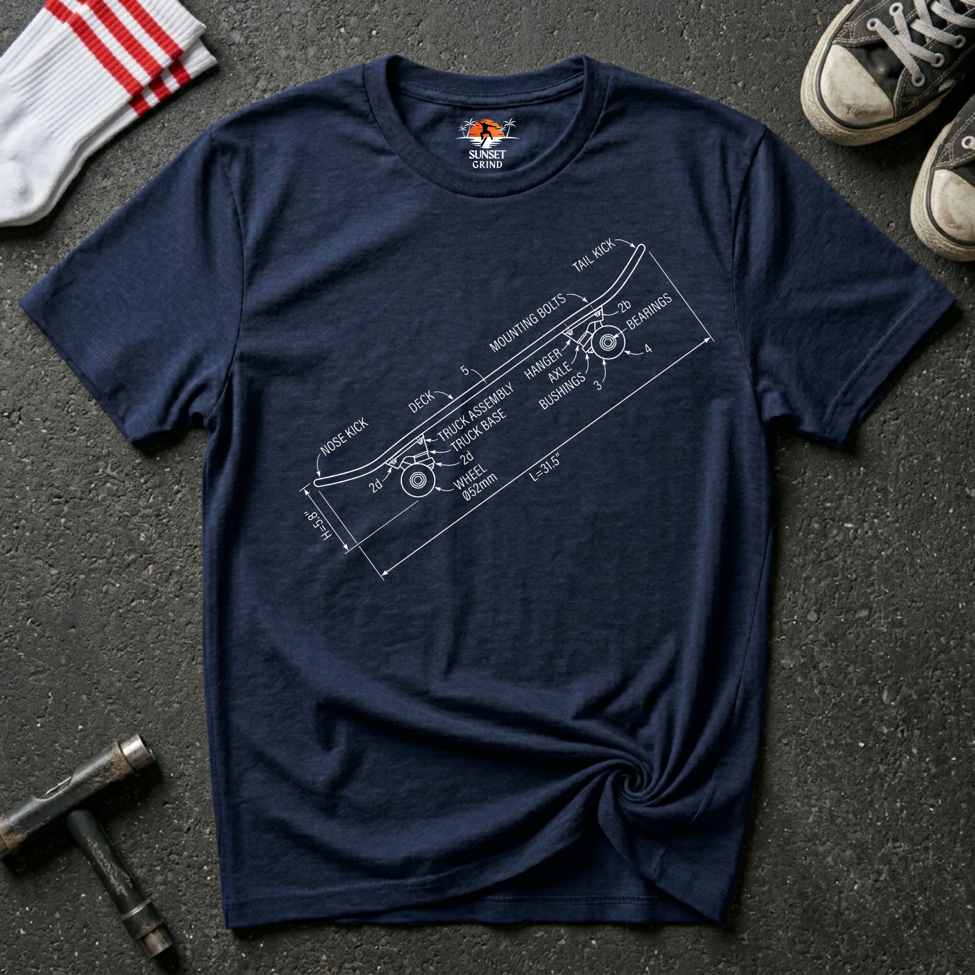 SKATE SKETCH T-Shirt