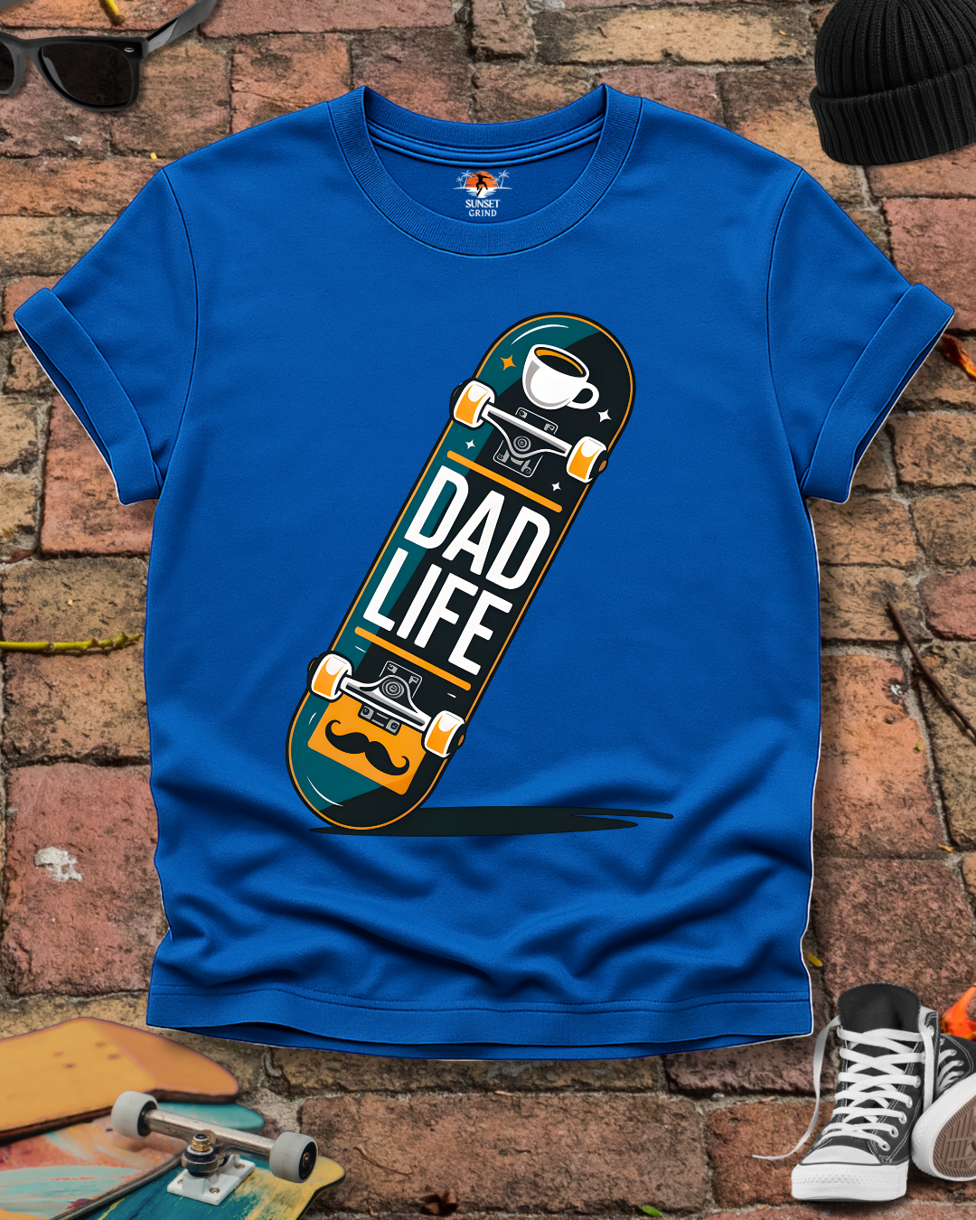 Concrete Raised Skate Dad T-Shirt