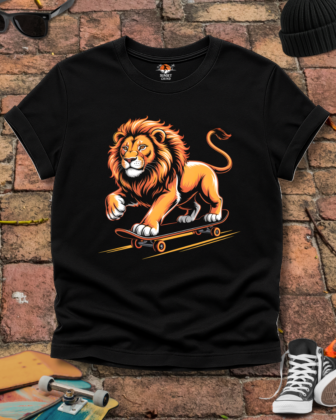 Skating Lion T-Shirt