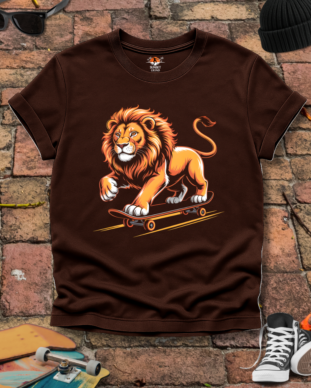 Skating Lion T-Shirt
