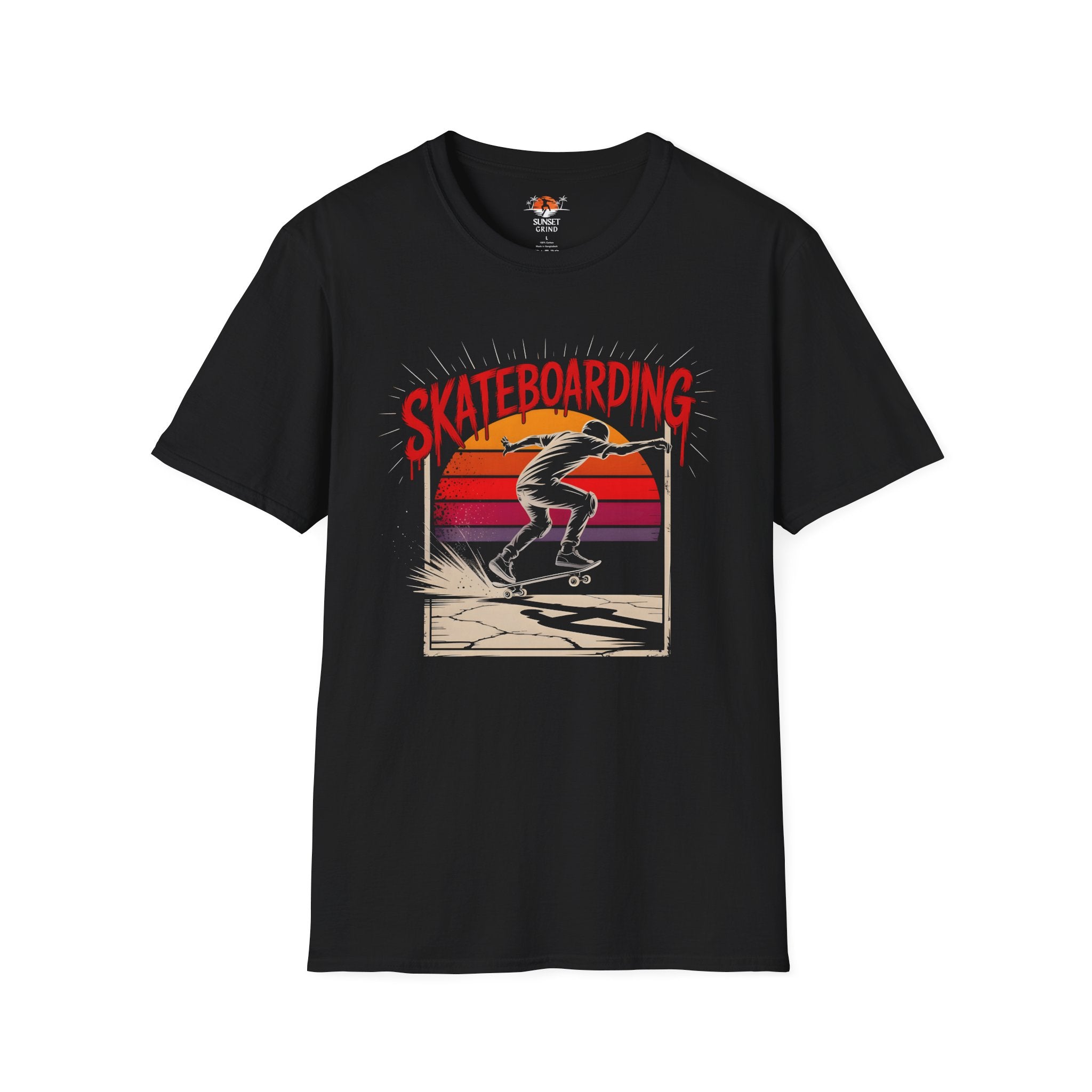 SKATEBOARDING VINTAGE RETRO SUNSET 2 T-Shirt