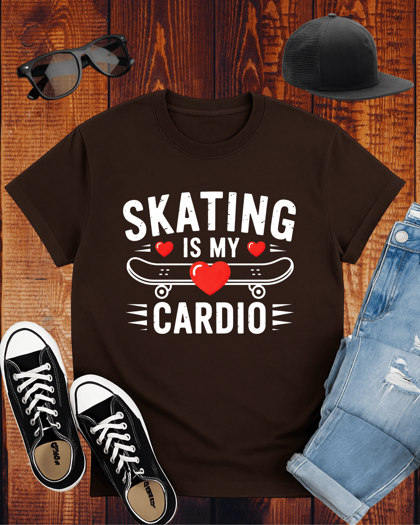 SKATING IS MY CARDIO T-Shirt