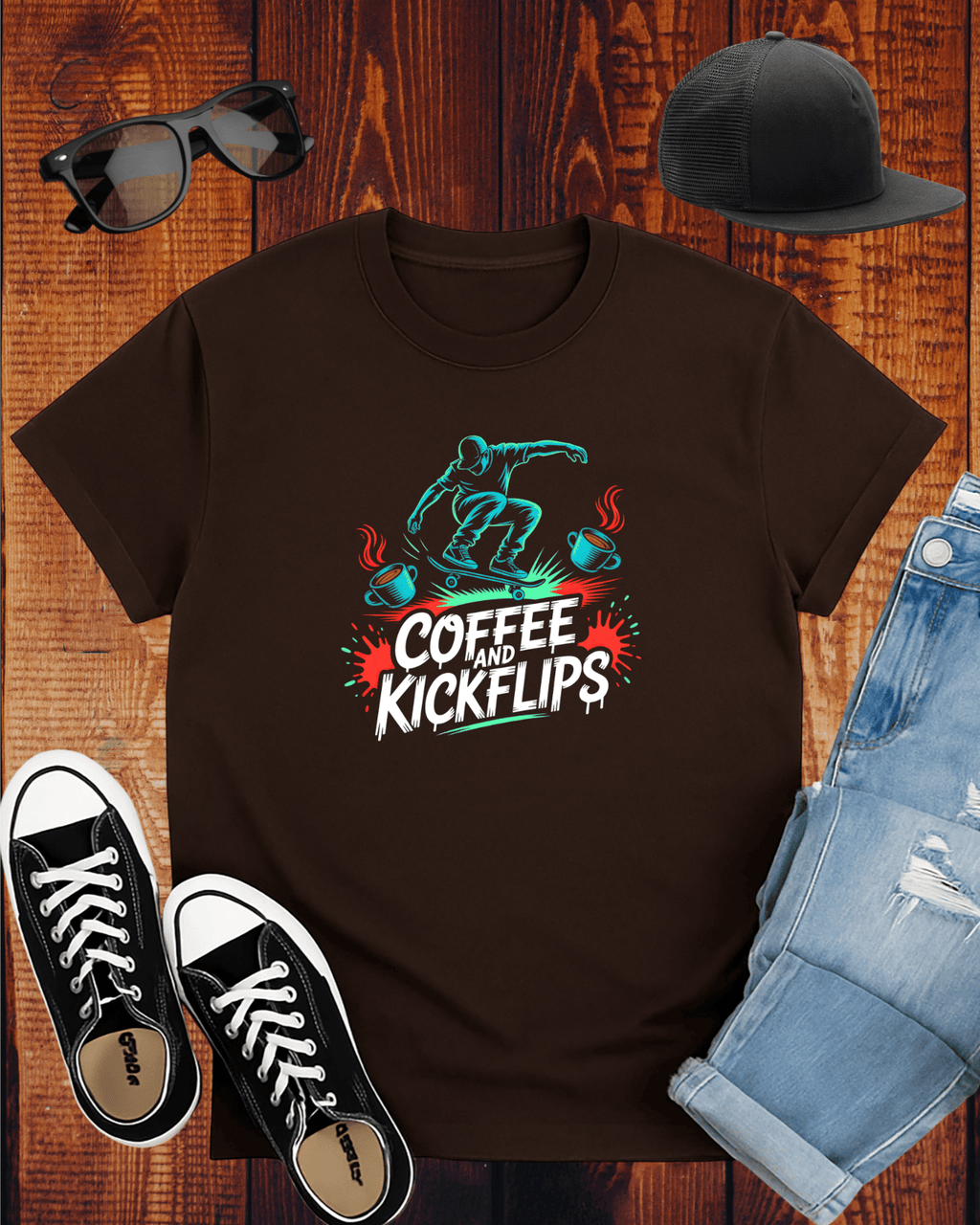 COFFEE AND KICKFLIPS 2 T-Shirt