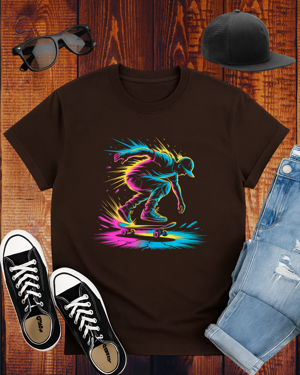 NEONY SKATEBOARDER T-Shirt
