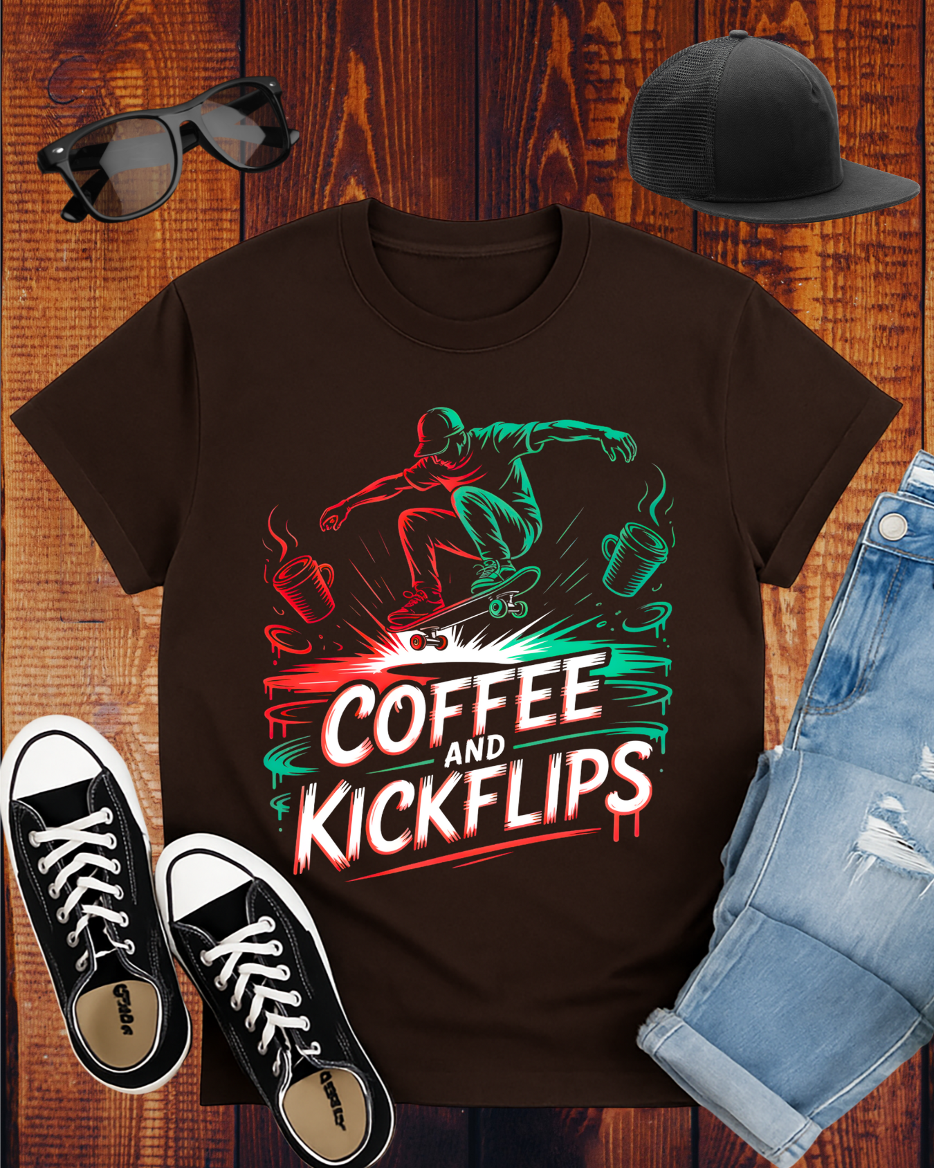 COFFEE AND KICKFLIPS T-Shirt