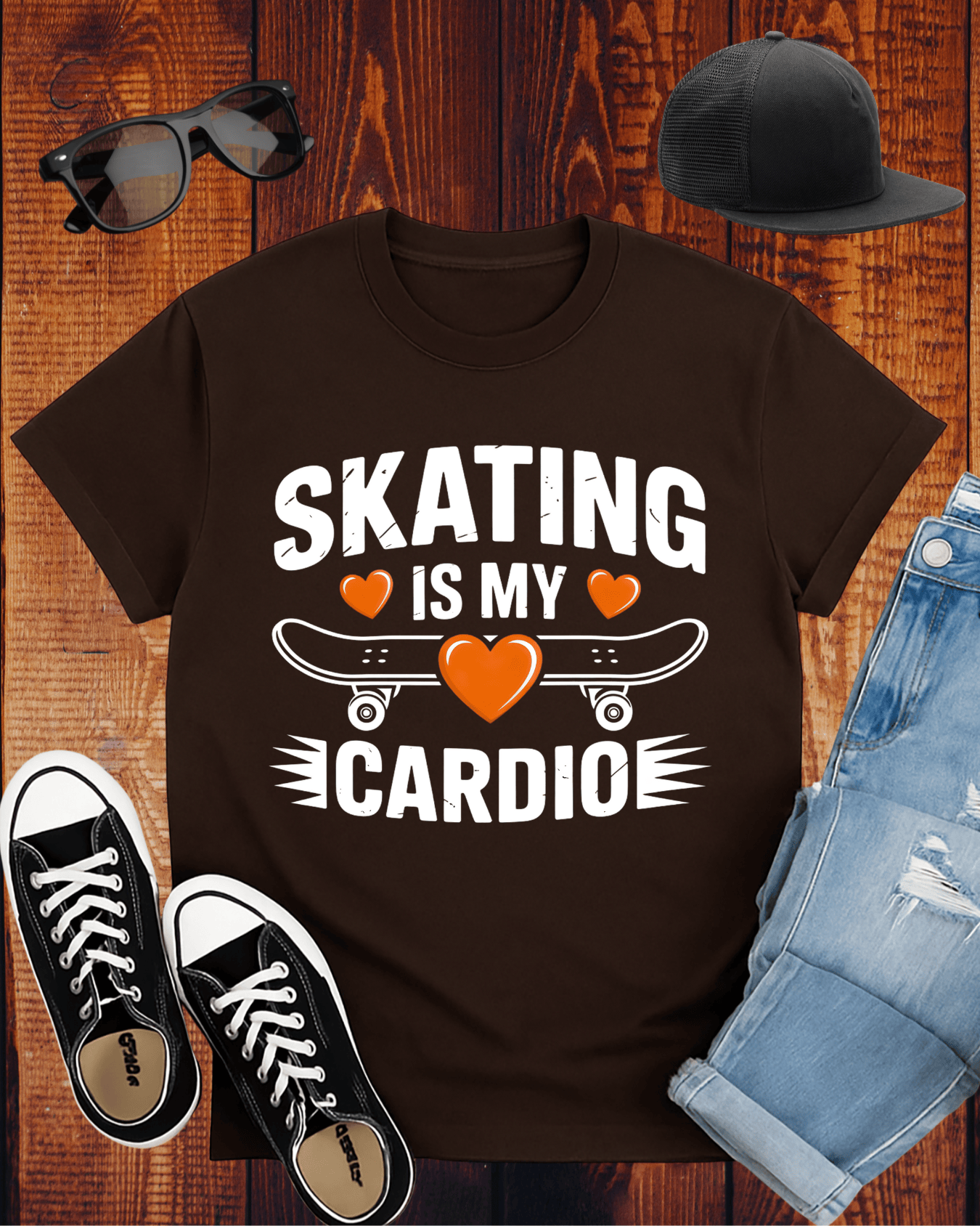 SKATING IS MY CARDIO 2 T-Shirt