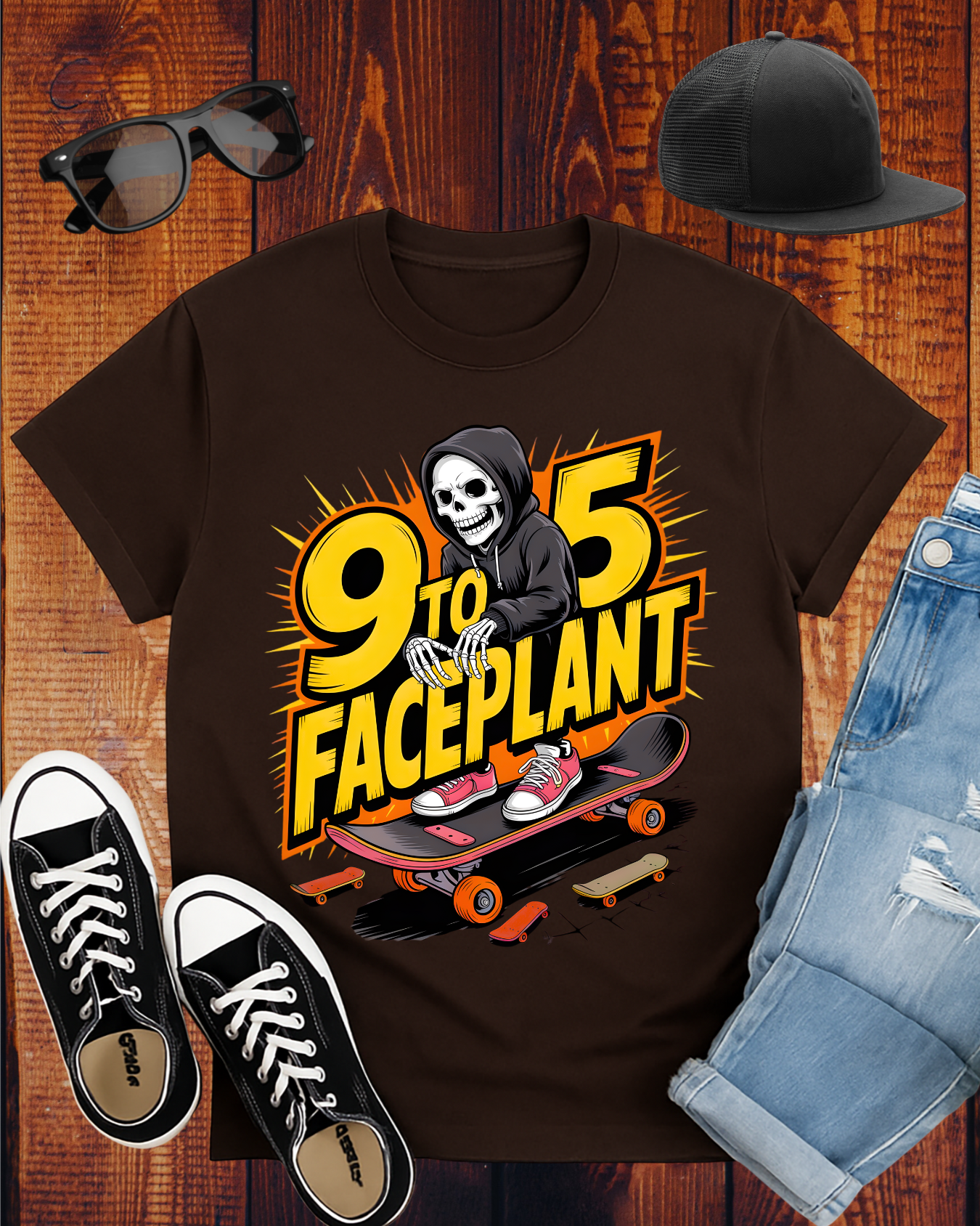 9 TO 5 FACEPLANT T-Shirt