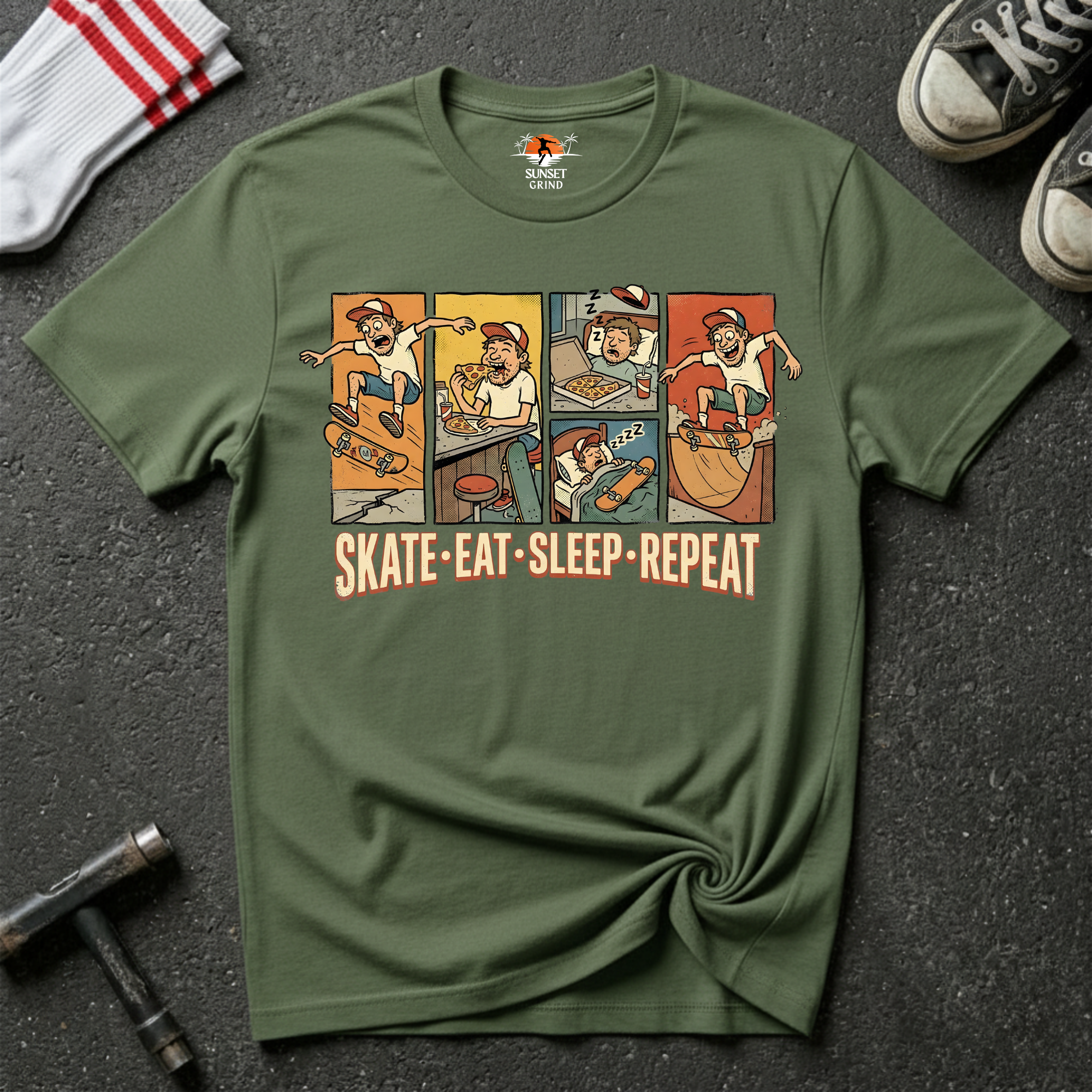 SKATE.EAT.SLEEP.REPEAT. T-Shirt