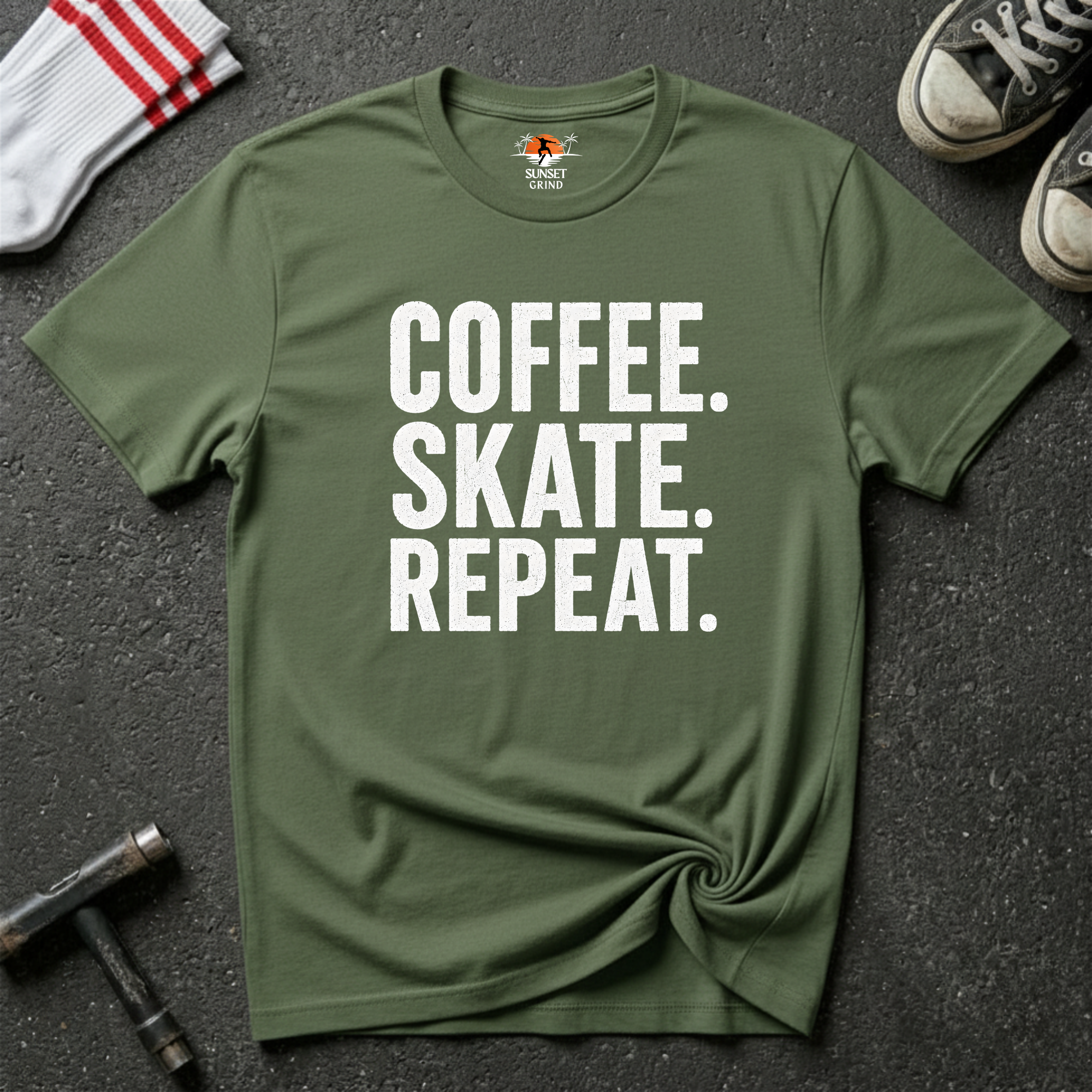 COFFEE.SKATE.REPEAT T-Shirt