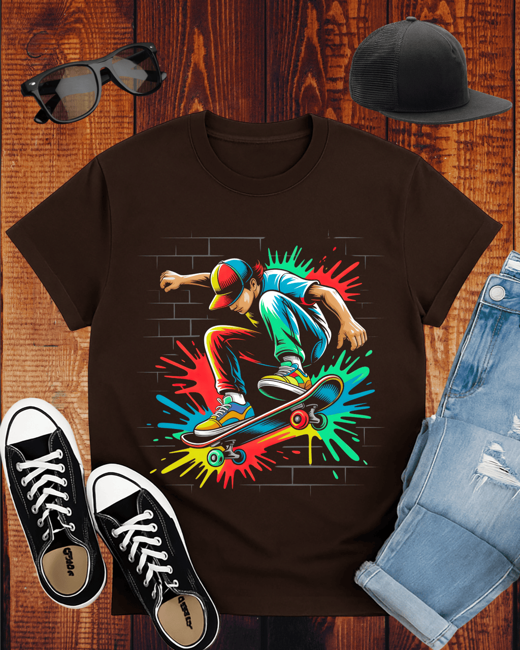 SKATEBOARDER SPLASH 2 T-Shirt