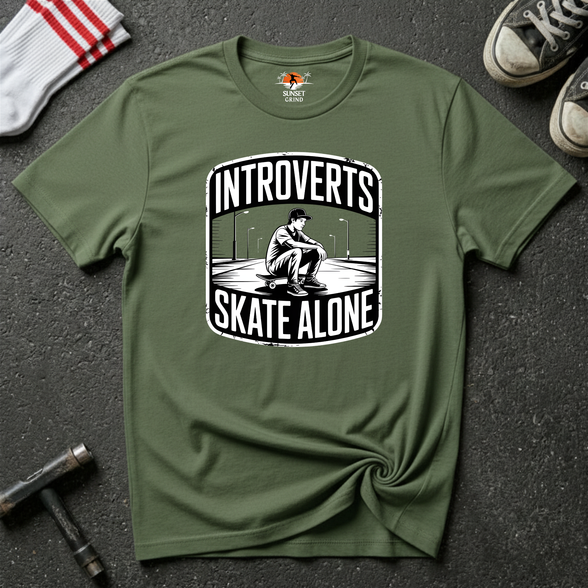 INTROVERTS SKATE ALONE T-Shirt