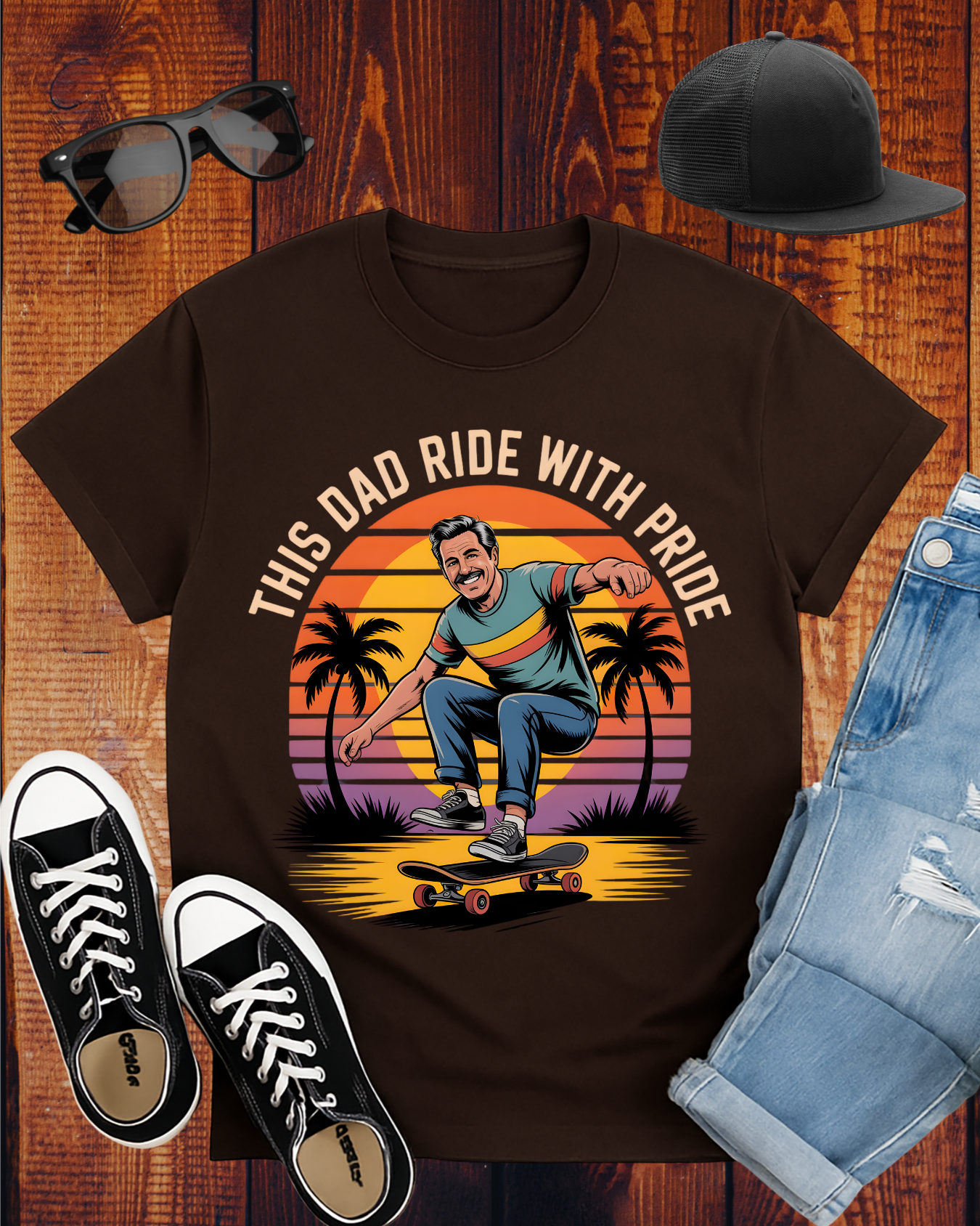 THIS DAD RIDE WITH PRIDE 2 T-Shirt