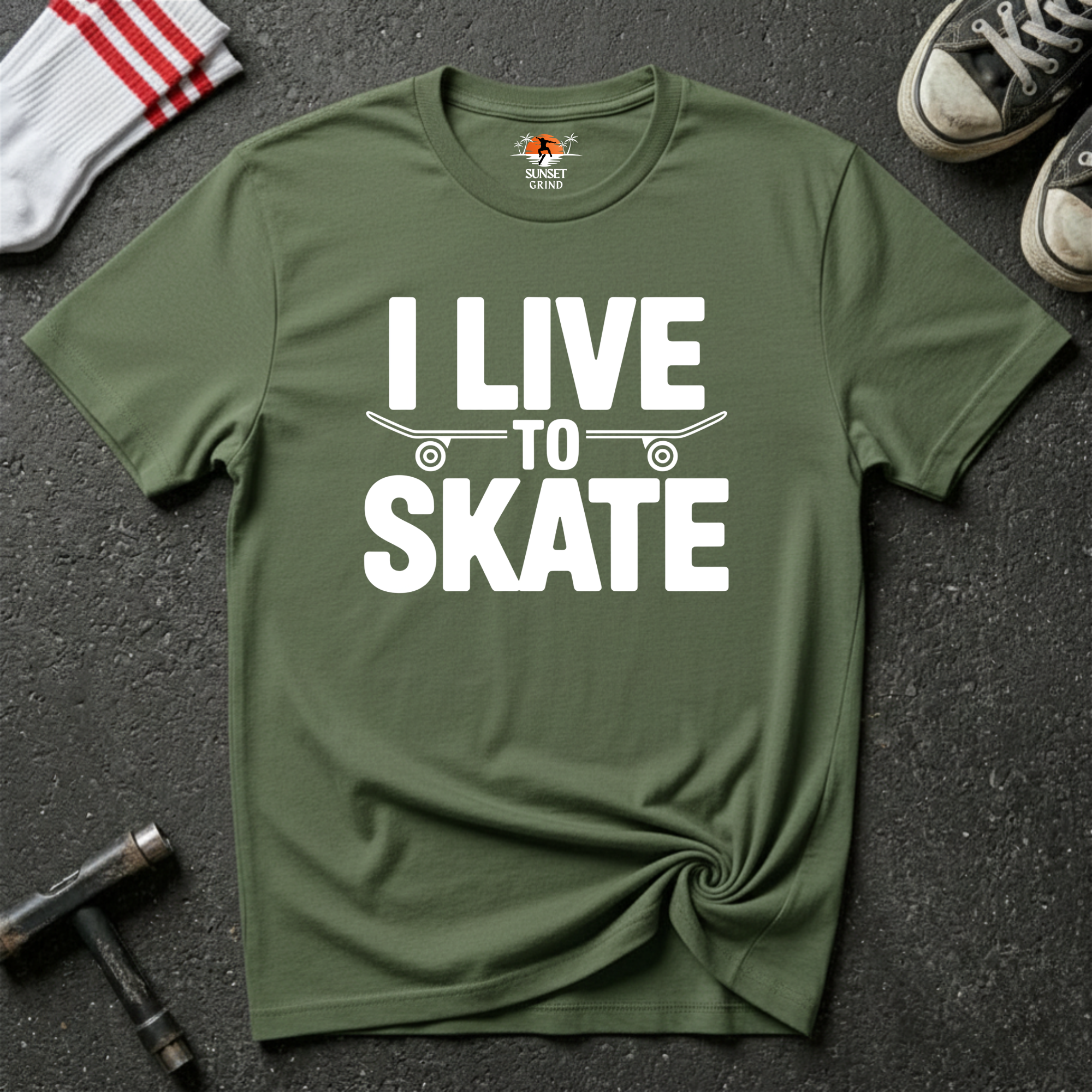 I LIVE TO SKATE T-Shirt