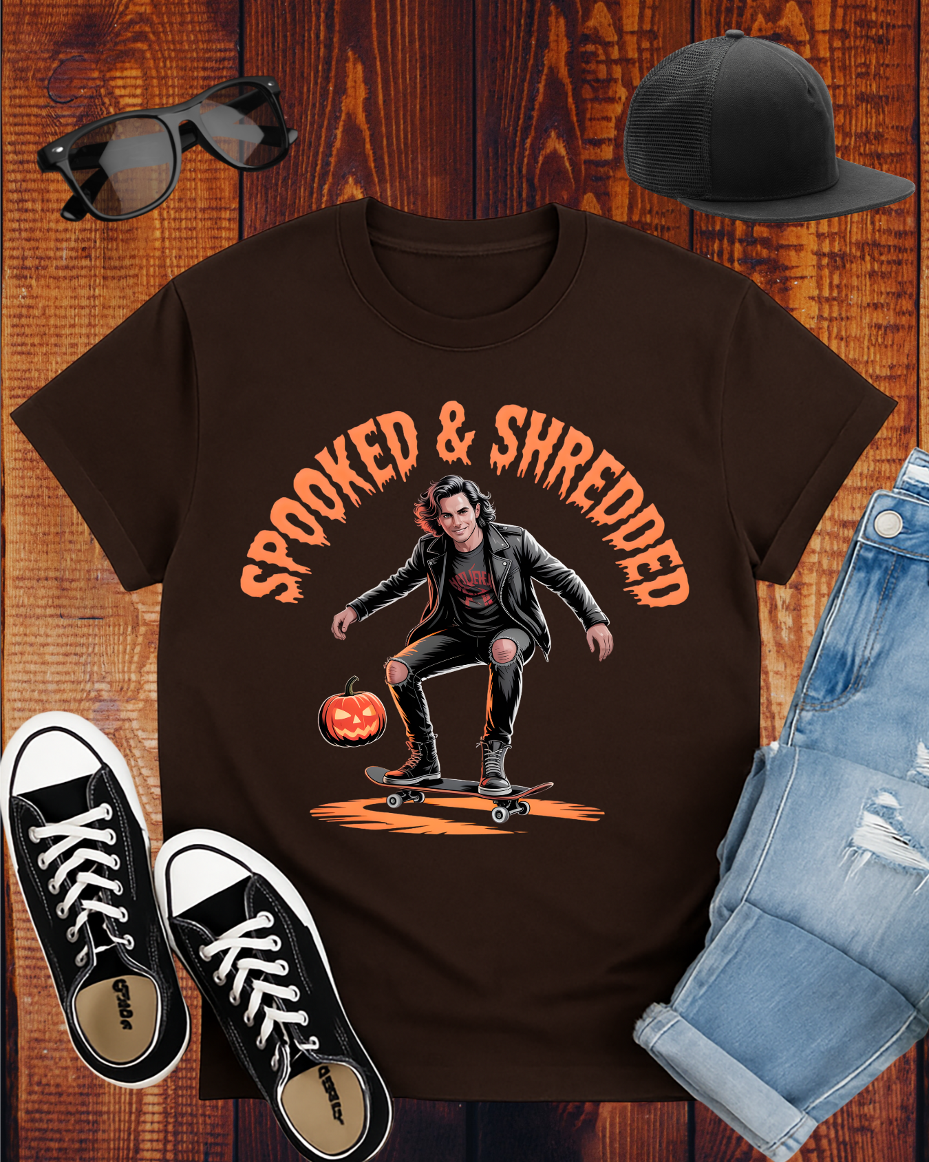 SPOOKED & SHREDDED MEN 3 T-Shirt