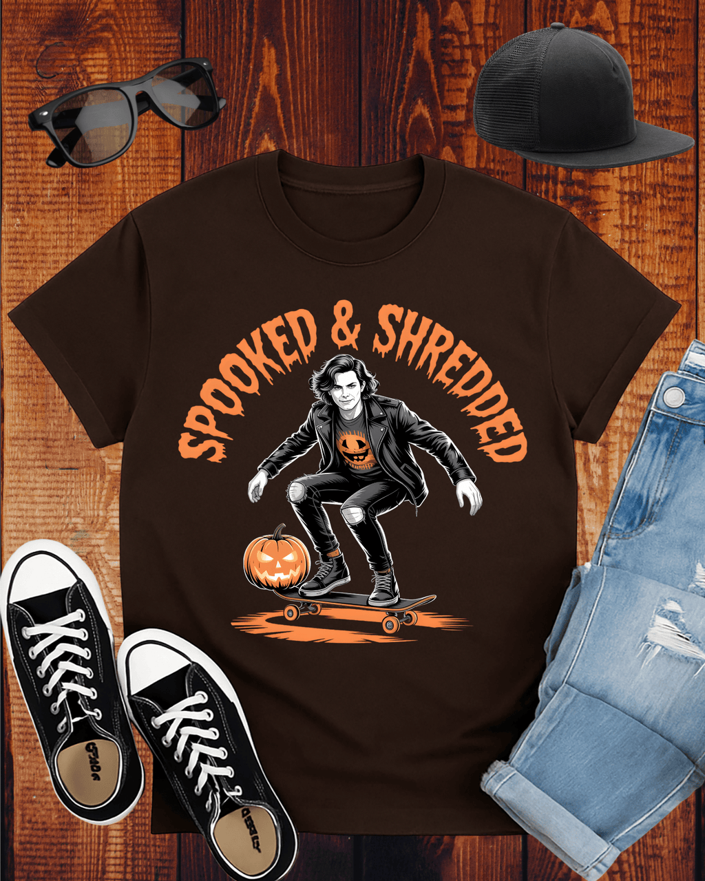 SPOOKED & SHREDDED MEN 2 T-Shirt
