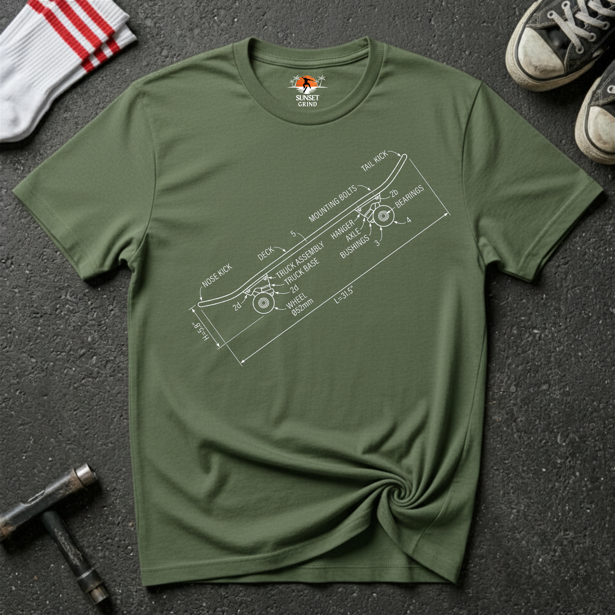 SKATE SKETCH T-Shirt