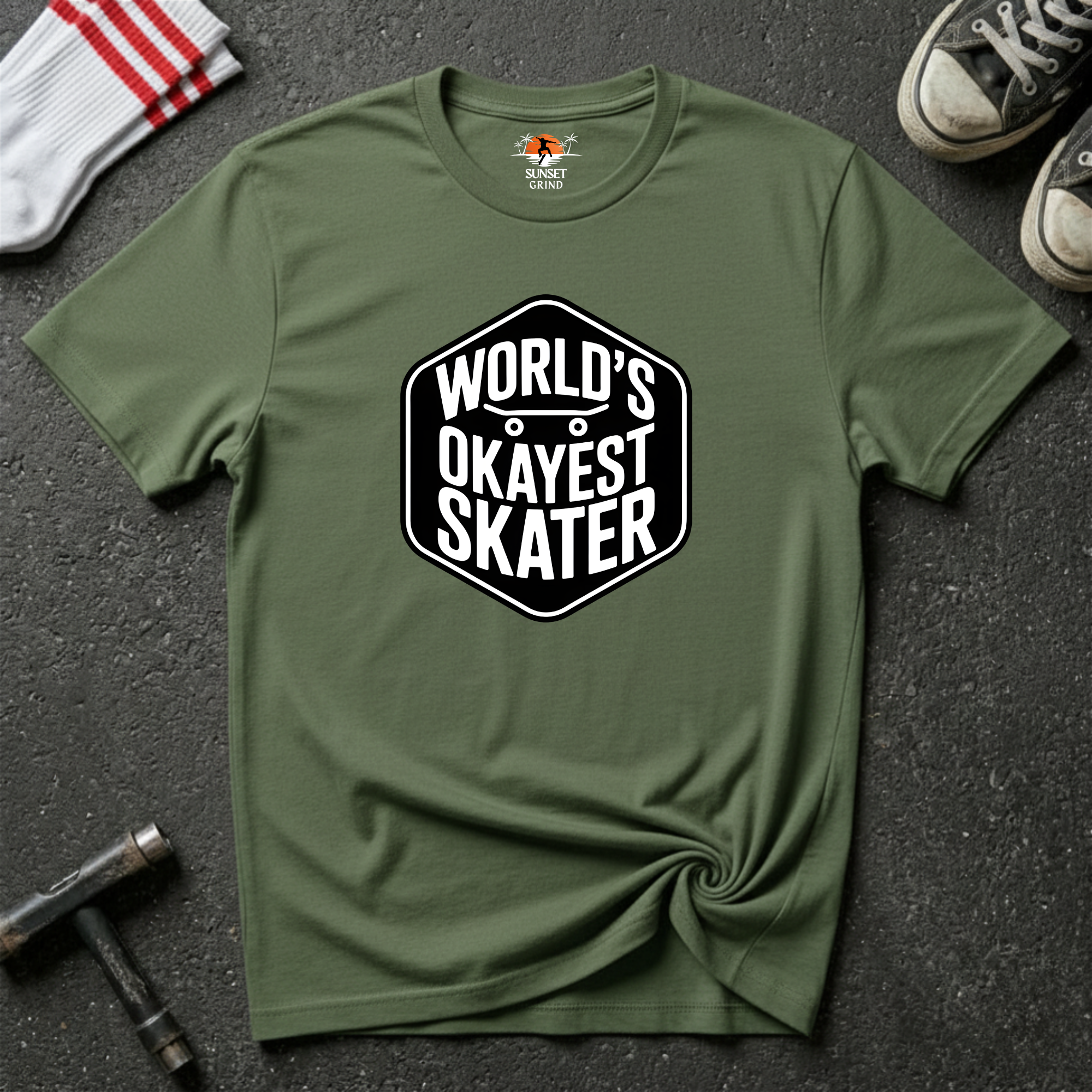 WORLD'S OKAYEST SKATER T-Shirt
