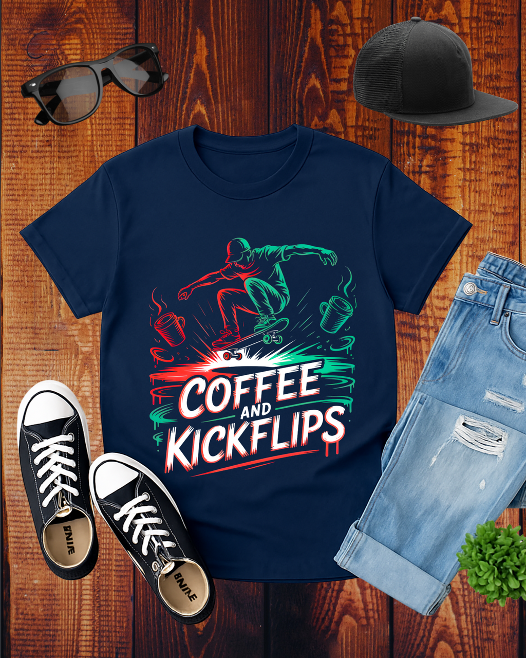 COFFEE AND KICKFLIPS T-Shirt