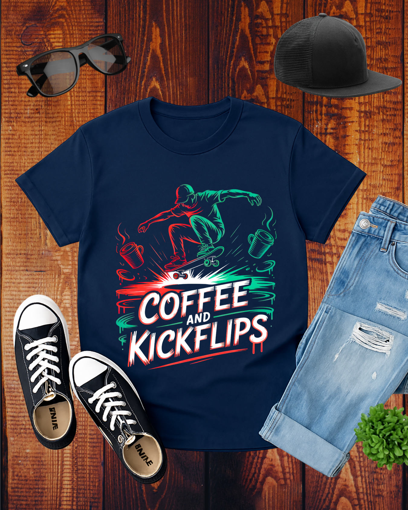 COFFEE AND KICKFLIPS T-Shirt