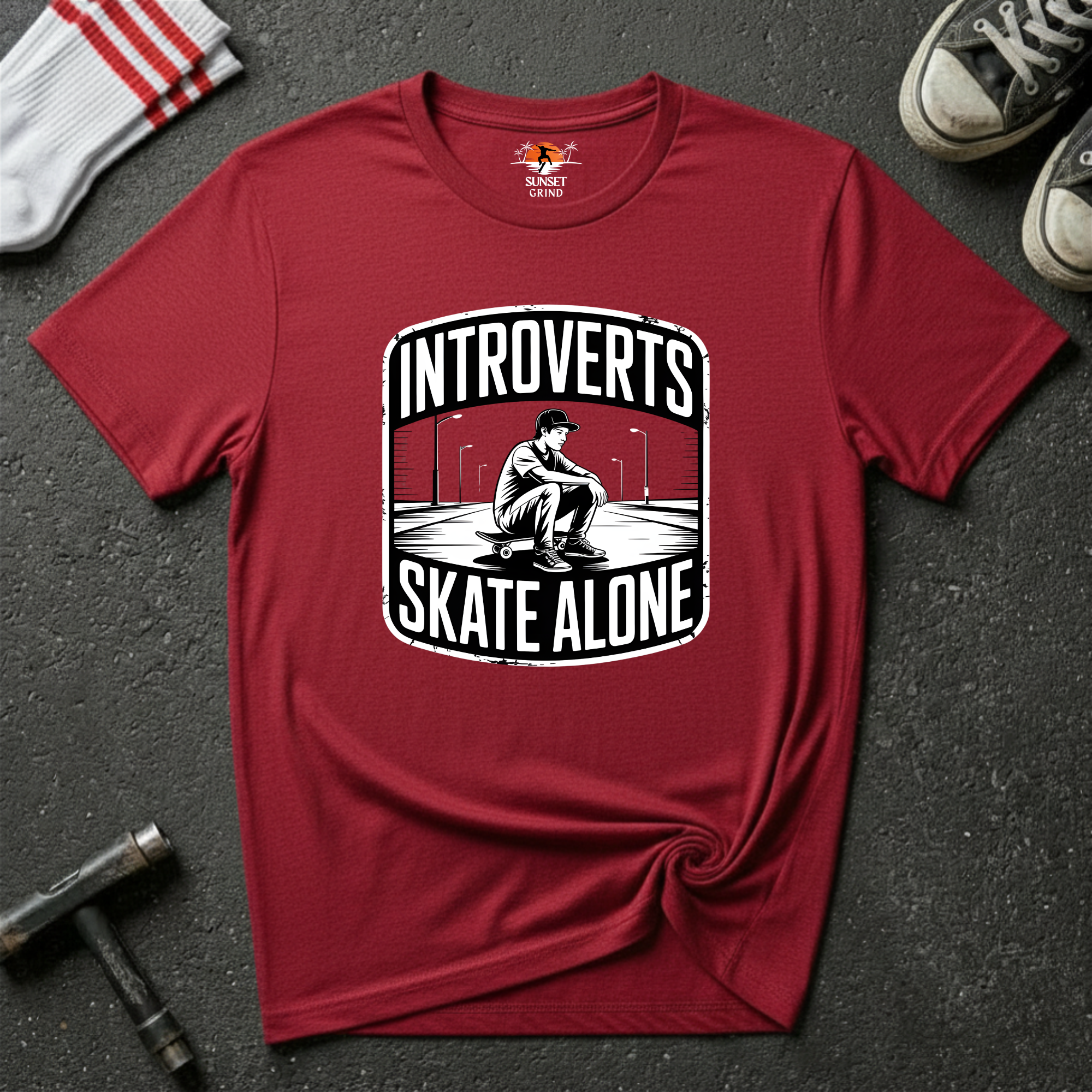 INTROVERTS SKATE ALONE T-Shirt