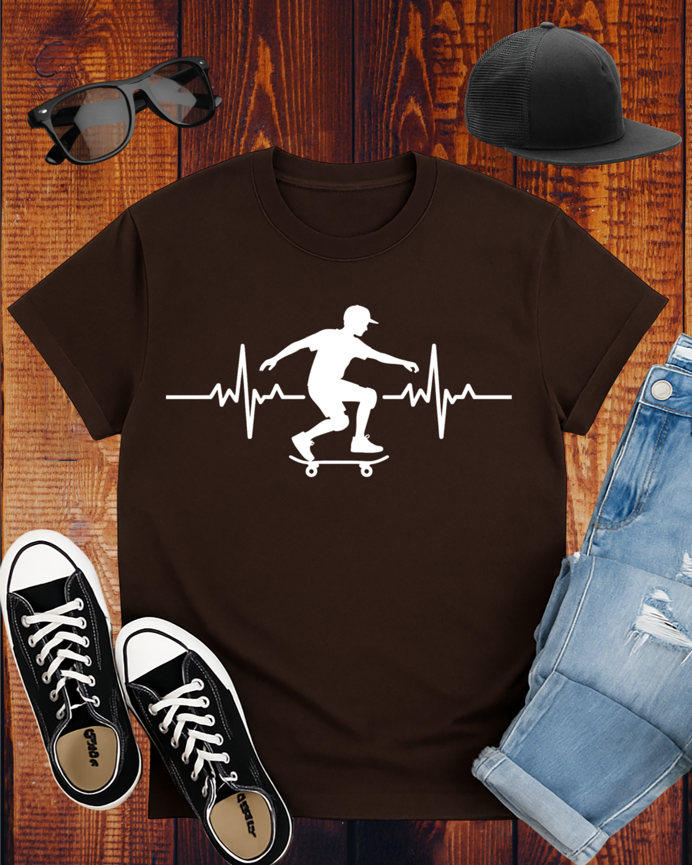 SKATEBOARDING CARDIOGRAM T-Shirt